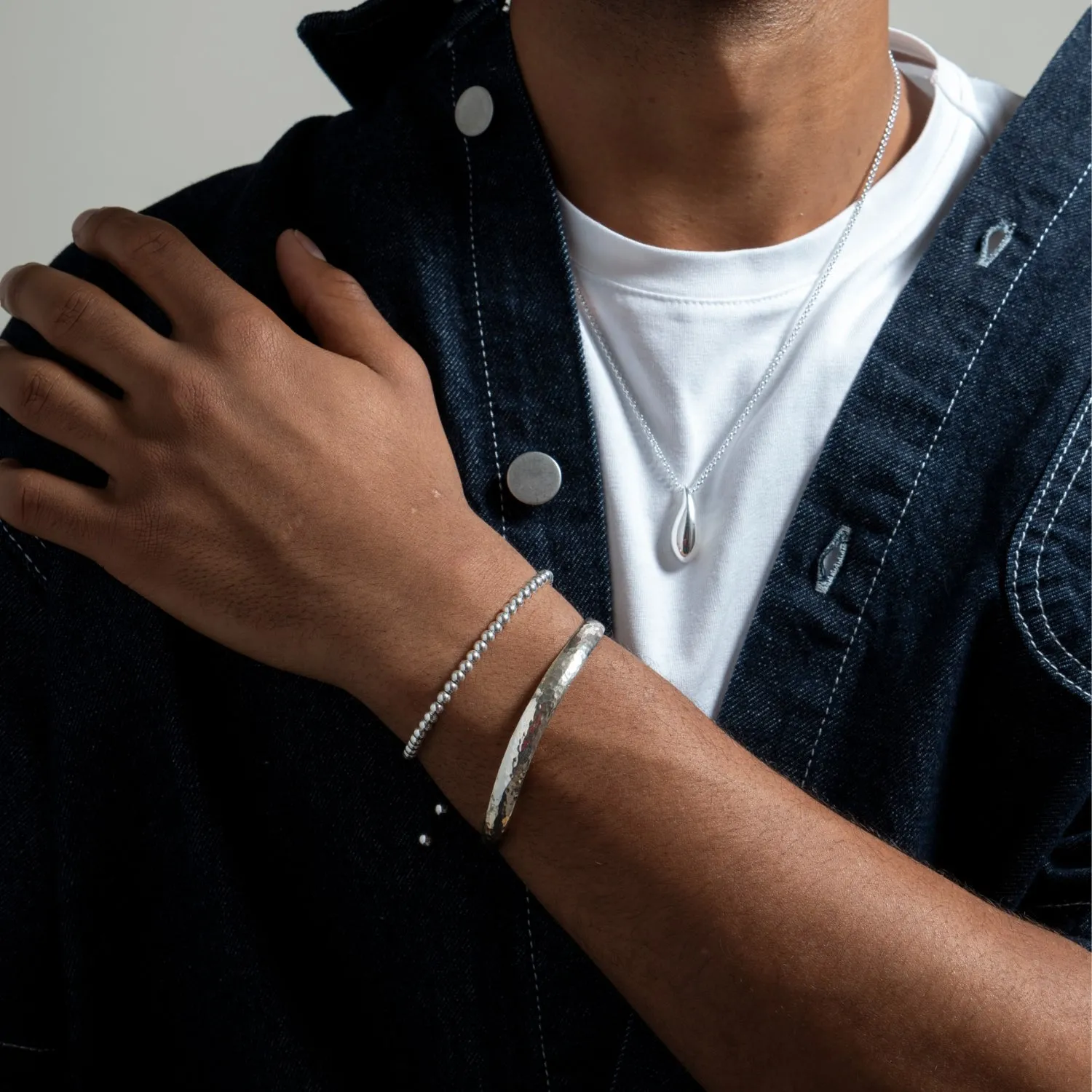 Men's Black Misanga Cord Bracelet sold by Dower & Hall product image thumbnail 2