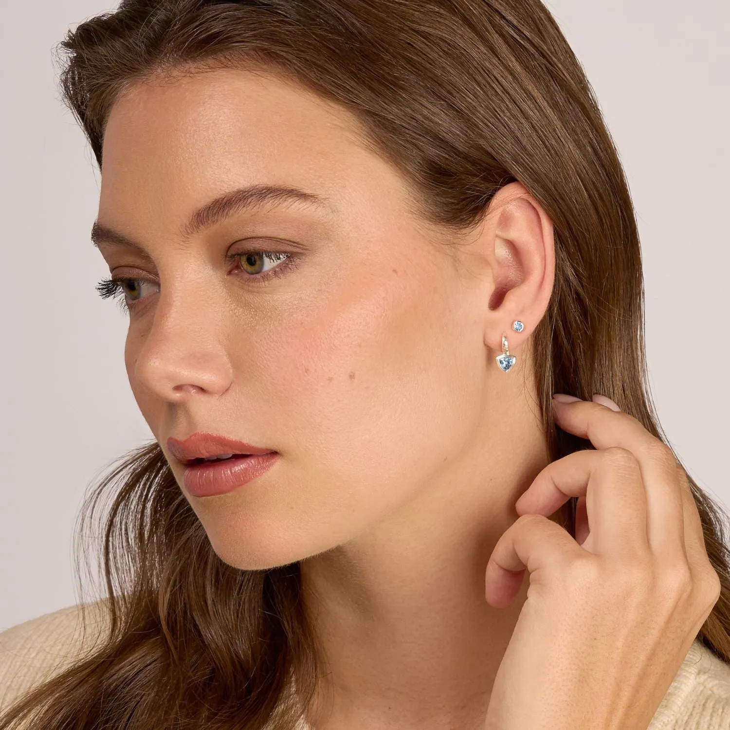 Blue Topaz Trillion Tutti Frutti Earrings sold by Dower & Hall product image thumbnail 3