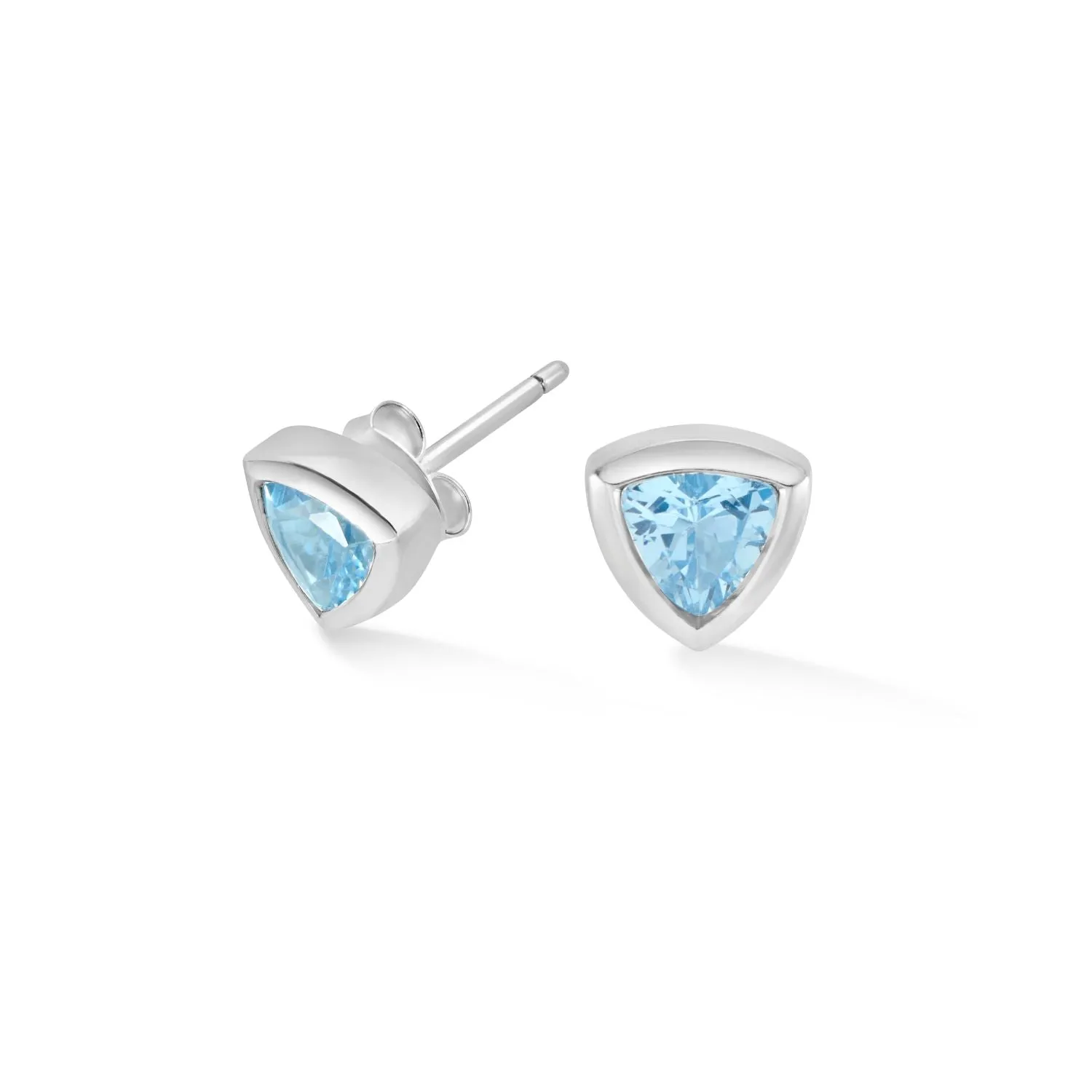 Blue Topaz Trillion Tutti Frutti Studs sold by Dower & Hall
