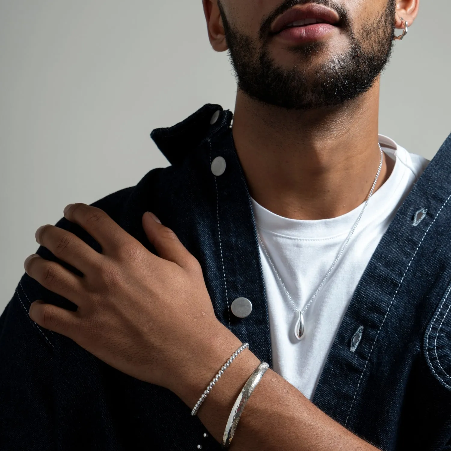 Men's Waterfall Droplet Necklace sold by Dower & Hall product image thumbnail 3