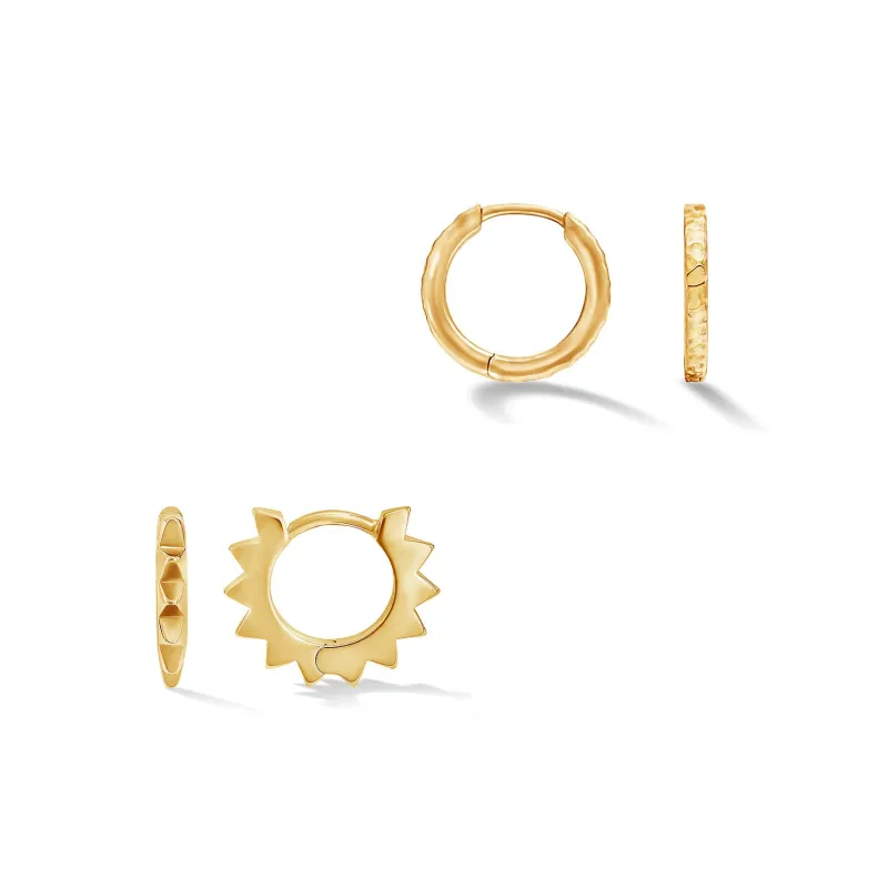 Star & Nomad Huggie Hoops Set sold by Dower & Hall