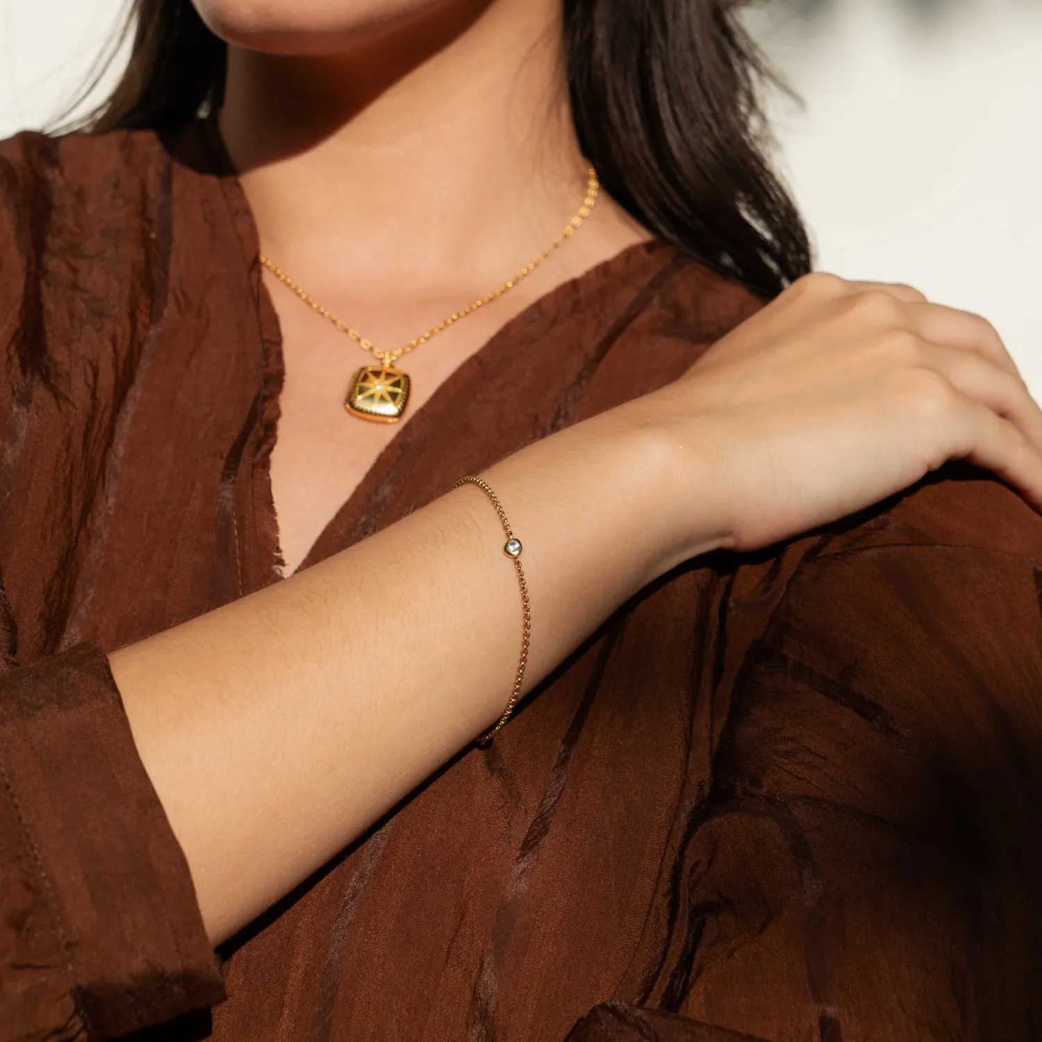 Sapphire Dewdrop & Pearl Bracelet Set sold by Dower & Hall product image thumbnail 2