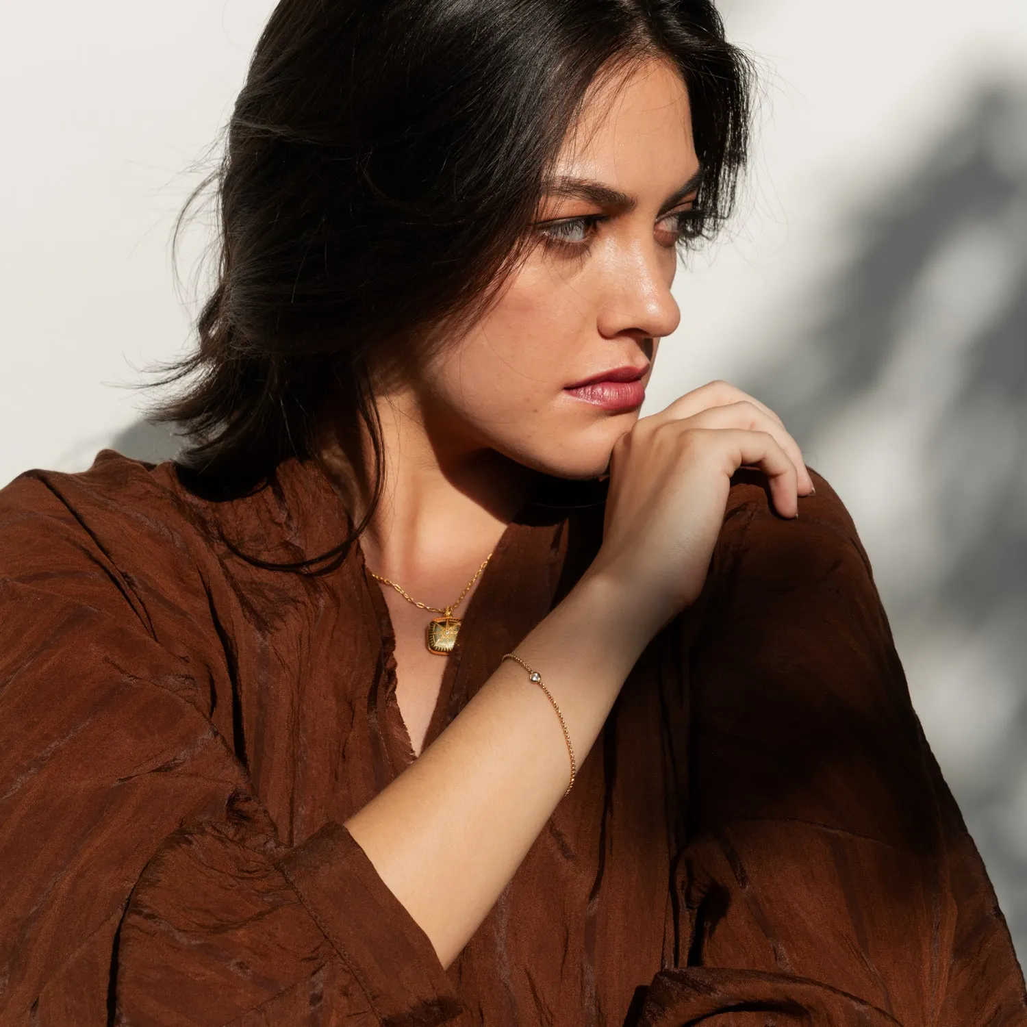 Sapphire Dewdrop & Pearl Bracelet Set sold by Dower & Hall product image thumbnail 3