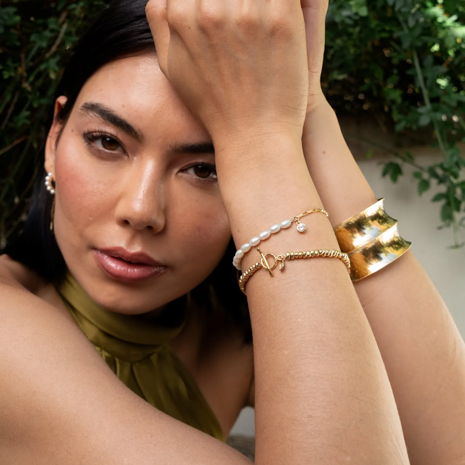 Nomad Nuggets & Pearl Bracelet Stack sold by Dower & Hall product image thumbnail 4