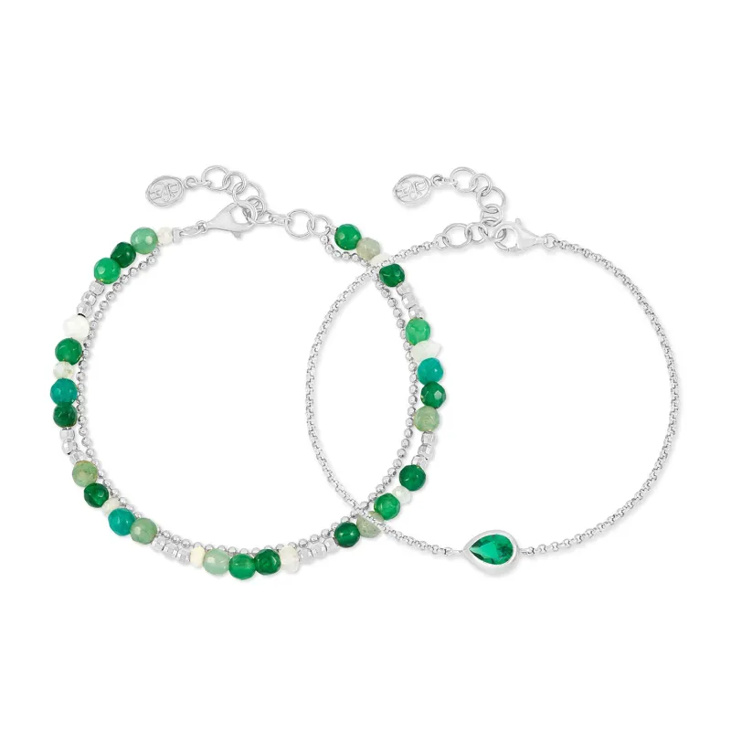 Evergreen Bracelet Stack sold by Dower & Hall