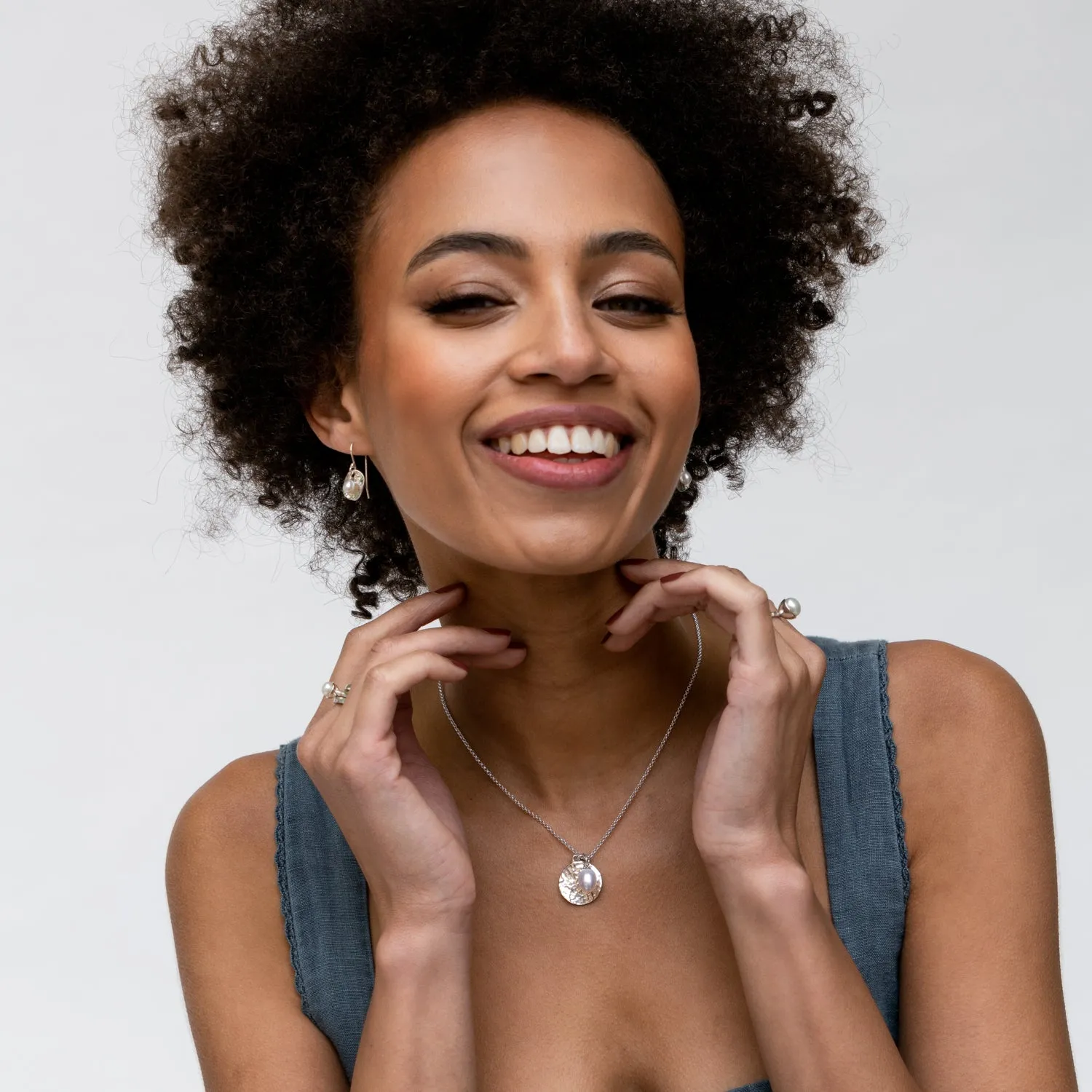 Nomad Pearl Necklace & Earrings Set sold by Dower & Hall product image thumbnail 2