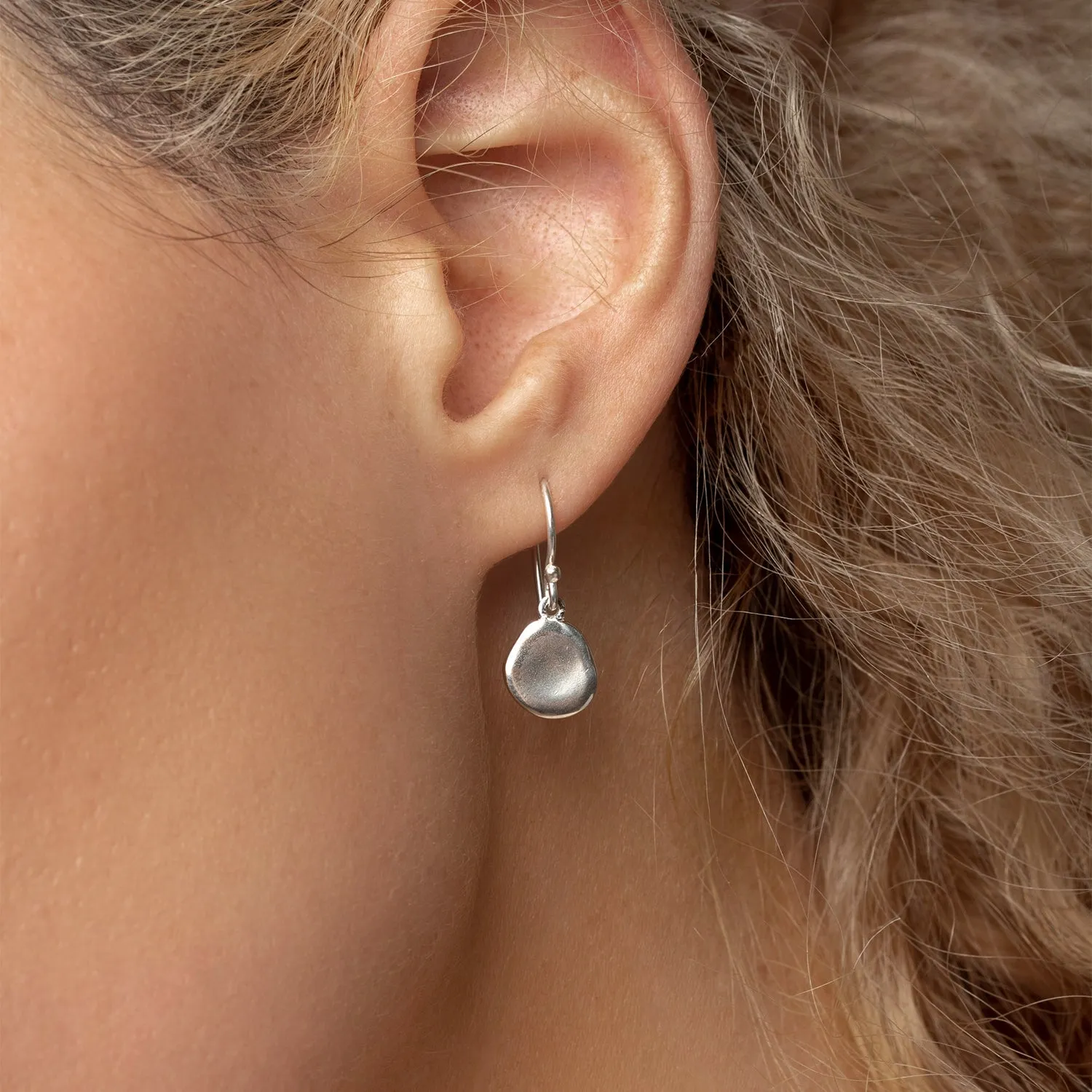Dimple Pebble Drop Earrings sold by Dower & Hall product image thumbnail 2