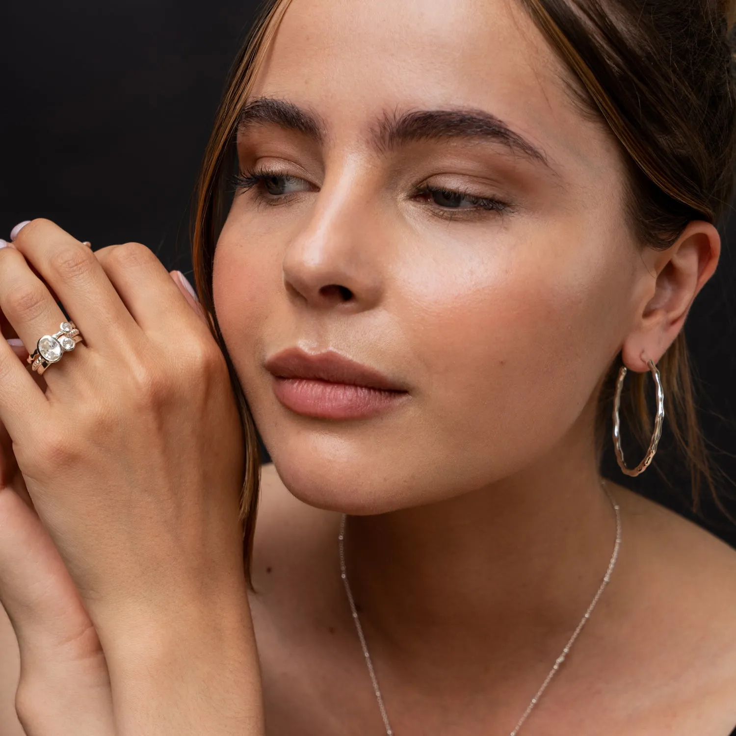 Large Waterfall Hoops sold by Dower & Hall product image thumbnail 4