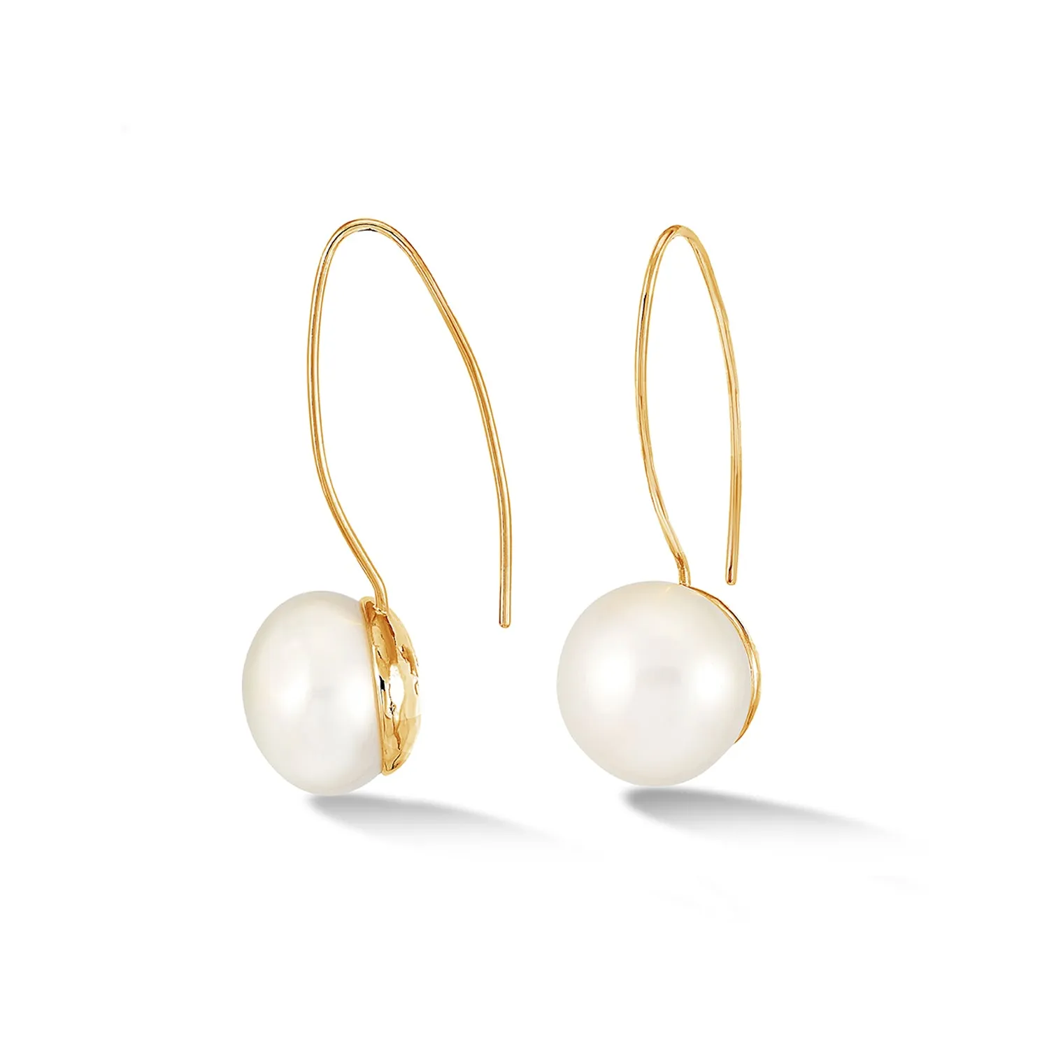 Timeless 14mm Long White Pearl Earrings sold by Dower & Hall product image thumbnail 4