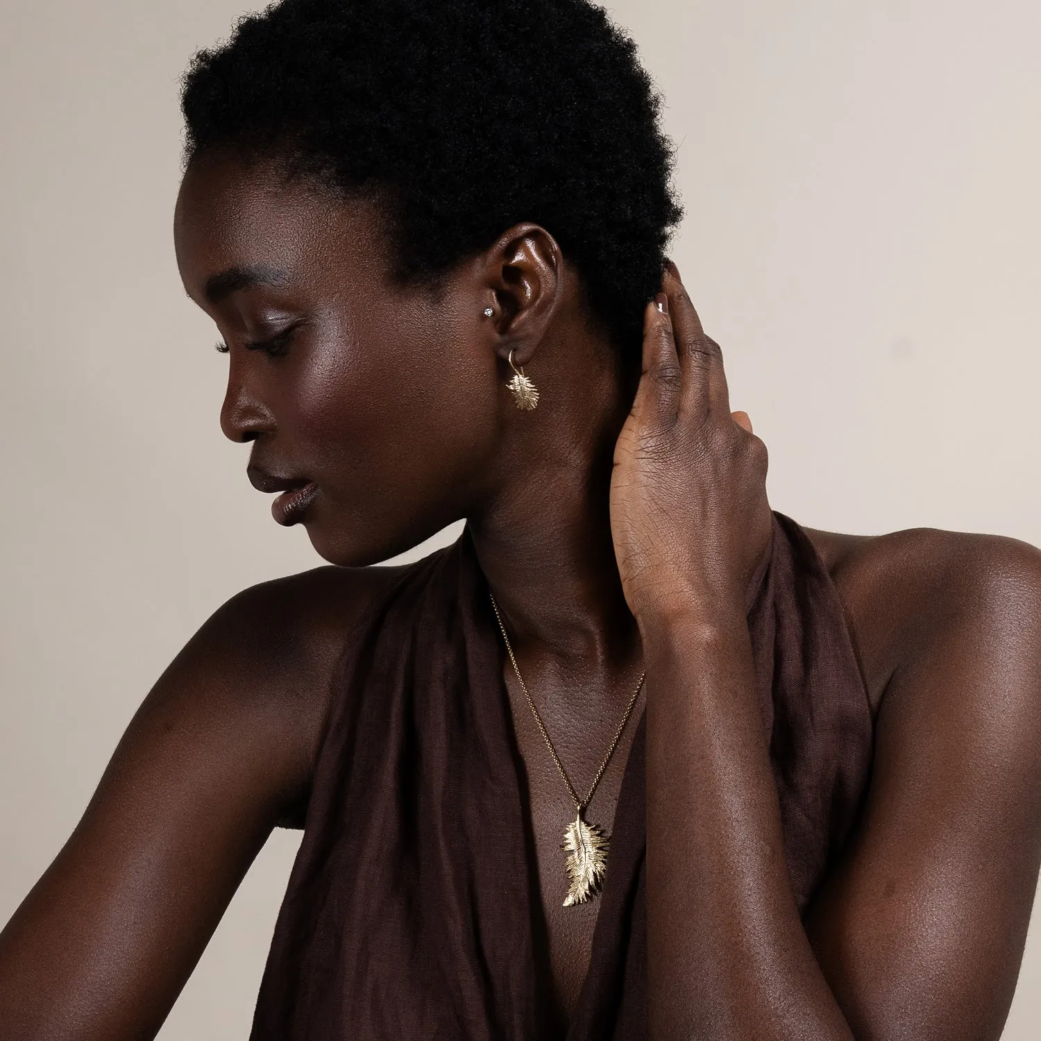 Feather Drop Earrings sold by Dower & Hall product image thumbnail 5