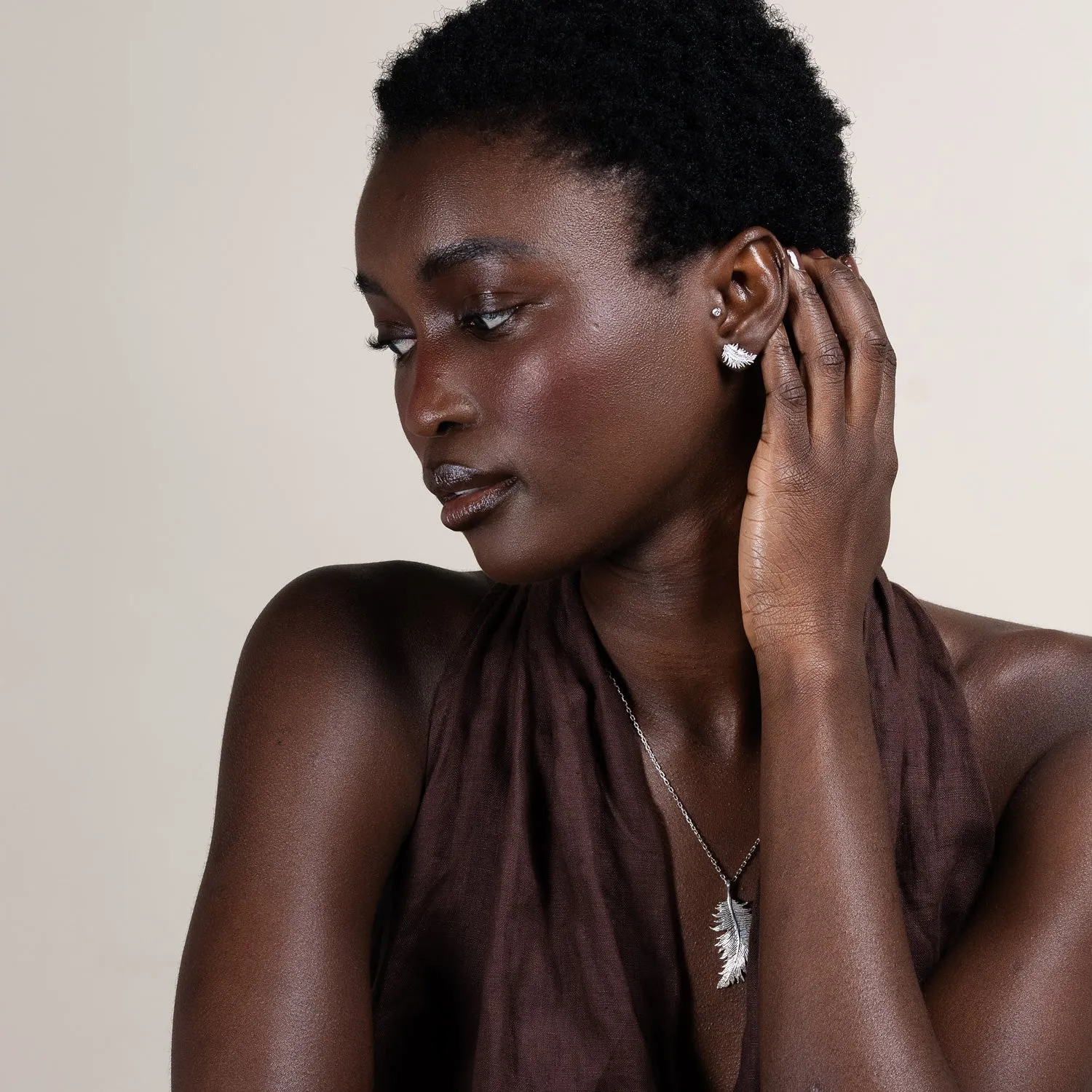 Large Feather Pendant sold by Dower & Hall product image thumbnail 4