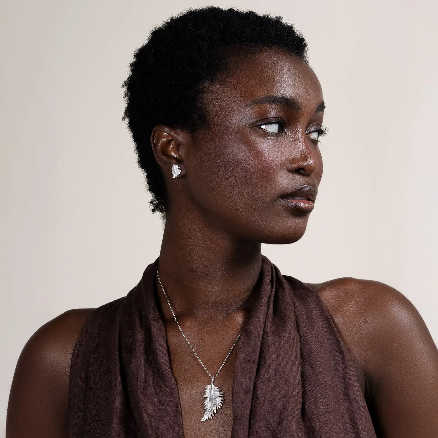 Large Feather Pendant sold by Dower & Hall product image thumbnail 3