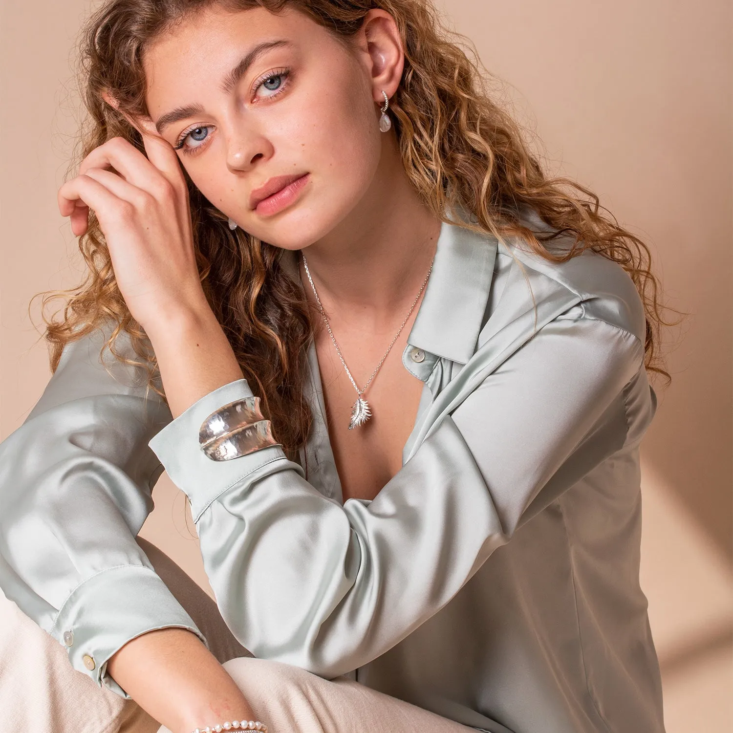 Medium Feather Pendant sold by Dower & Hall product image thumbnail 2