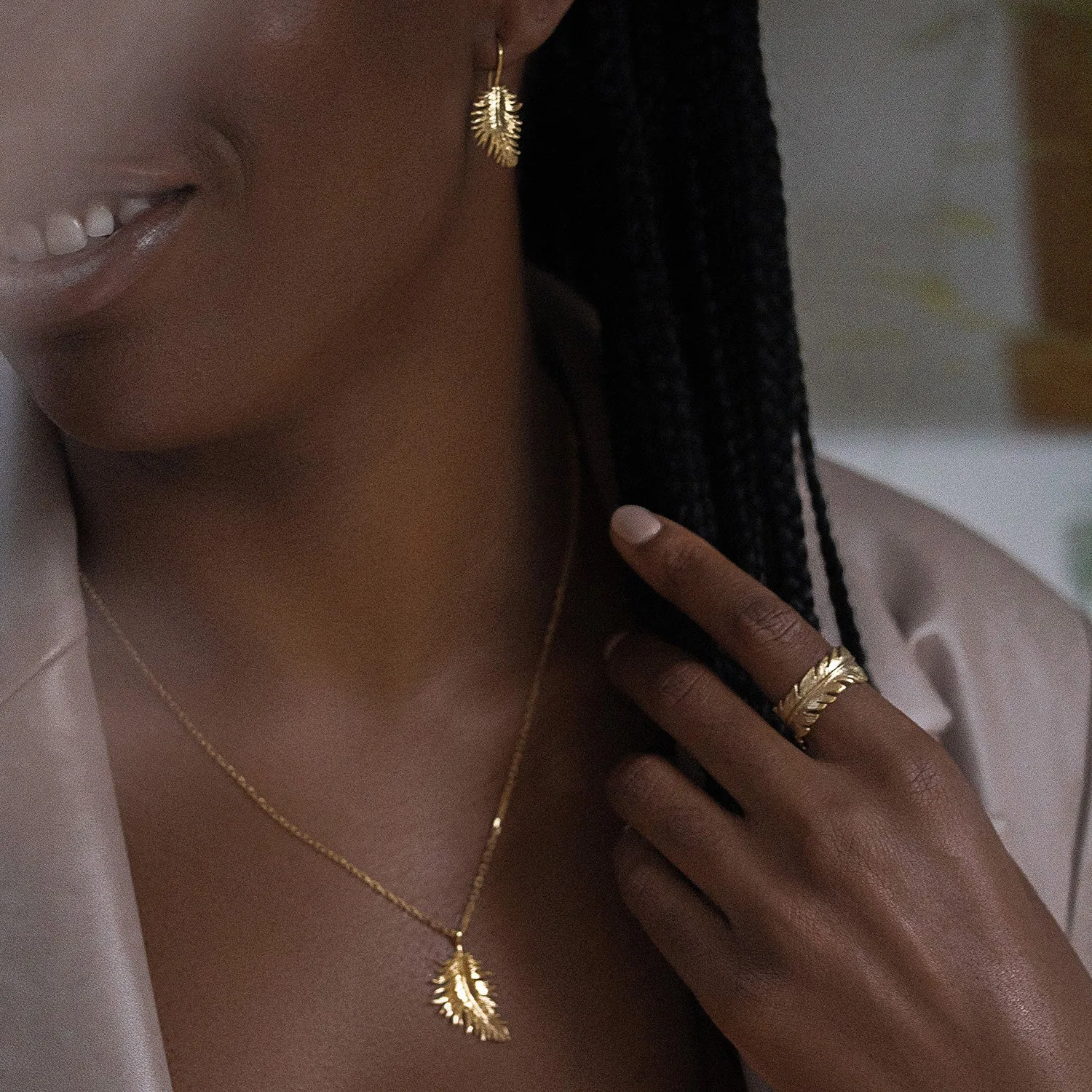 Medium Feather Pendant sold by Dower & Hall product image thumbnail 5