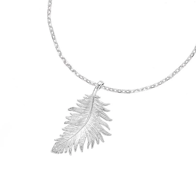 Medium Feather Pendant sold by Dower & Hall