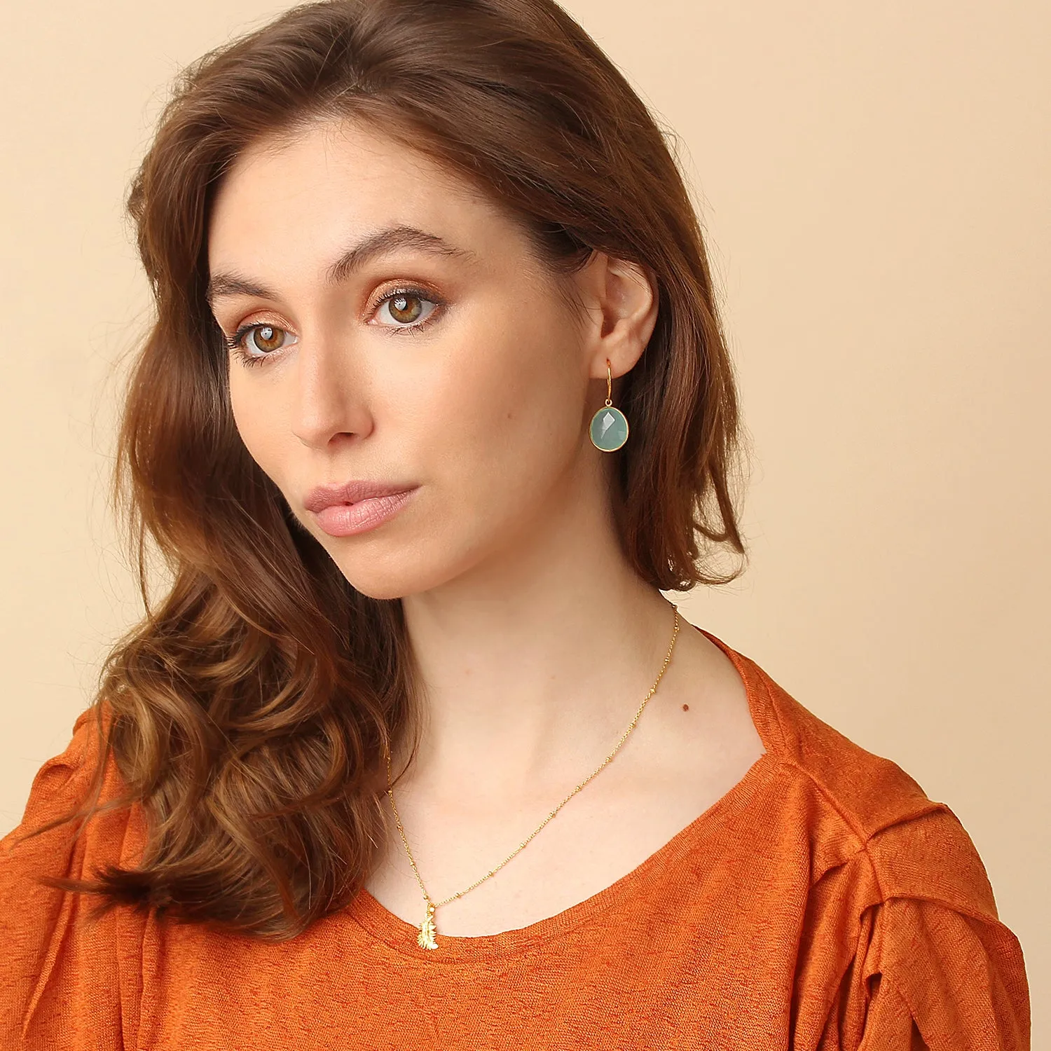 Small Feather Pendant sold by Dower & Hall product image thumbnail 3