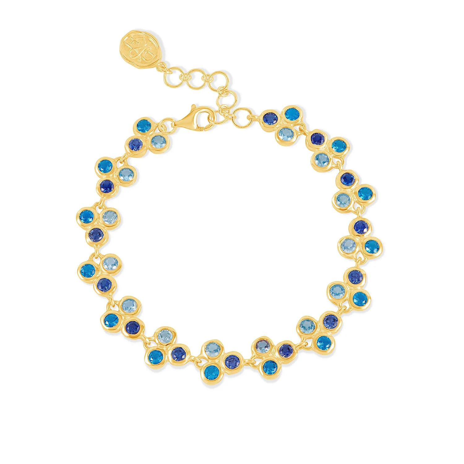 'Blues' Trio Array Line Bracelet sold by Dower & Hall product image thumbnail 4
