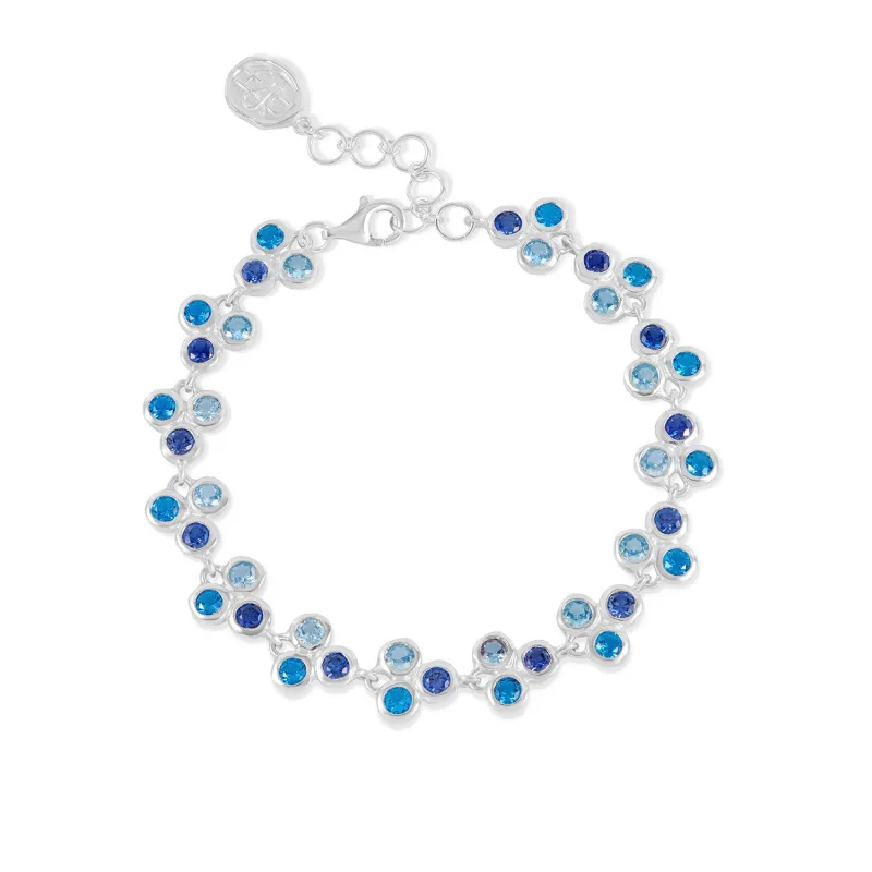 'Blues' Trio Array Line Bracelet sold by Dower & Hall
