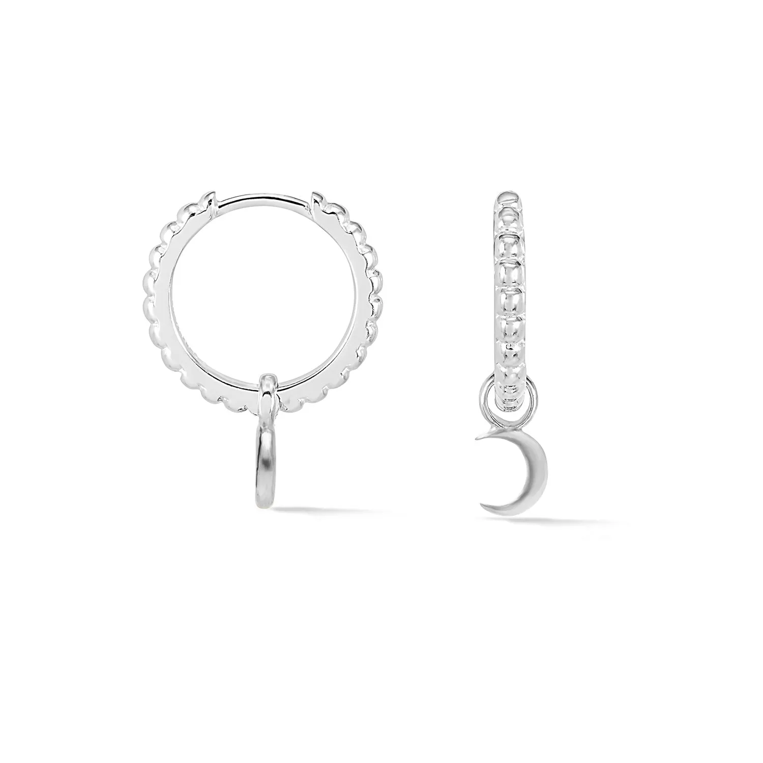 Dotty Moon Charm Huggie Hoops sold by Dower & Hall product image thumbnail 4
