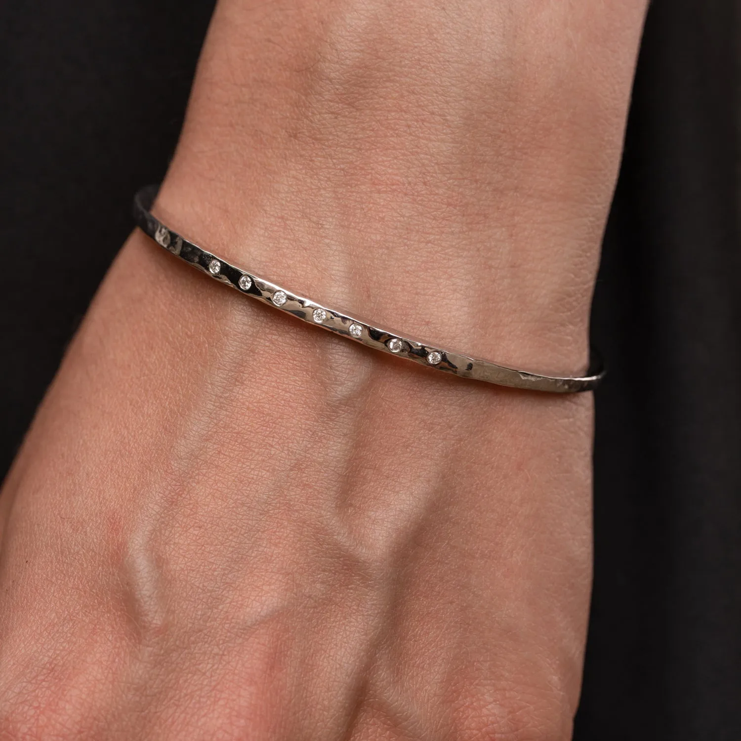 9k Gold Eternal Diamond Bangle sold by Dower & Hall product image thumbnail 4