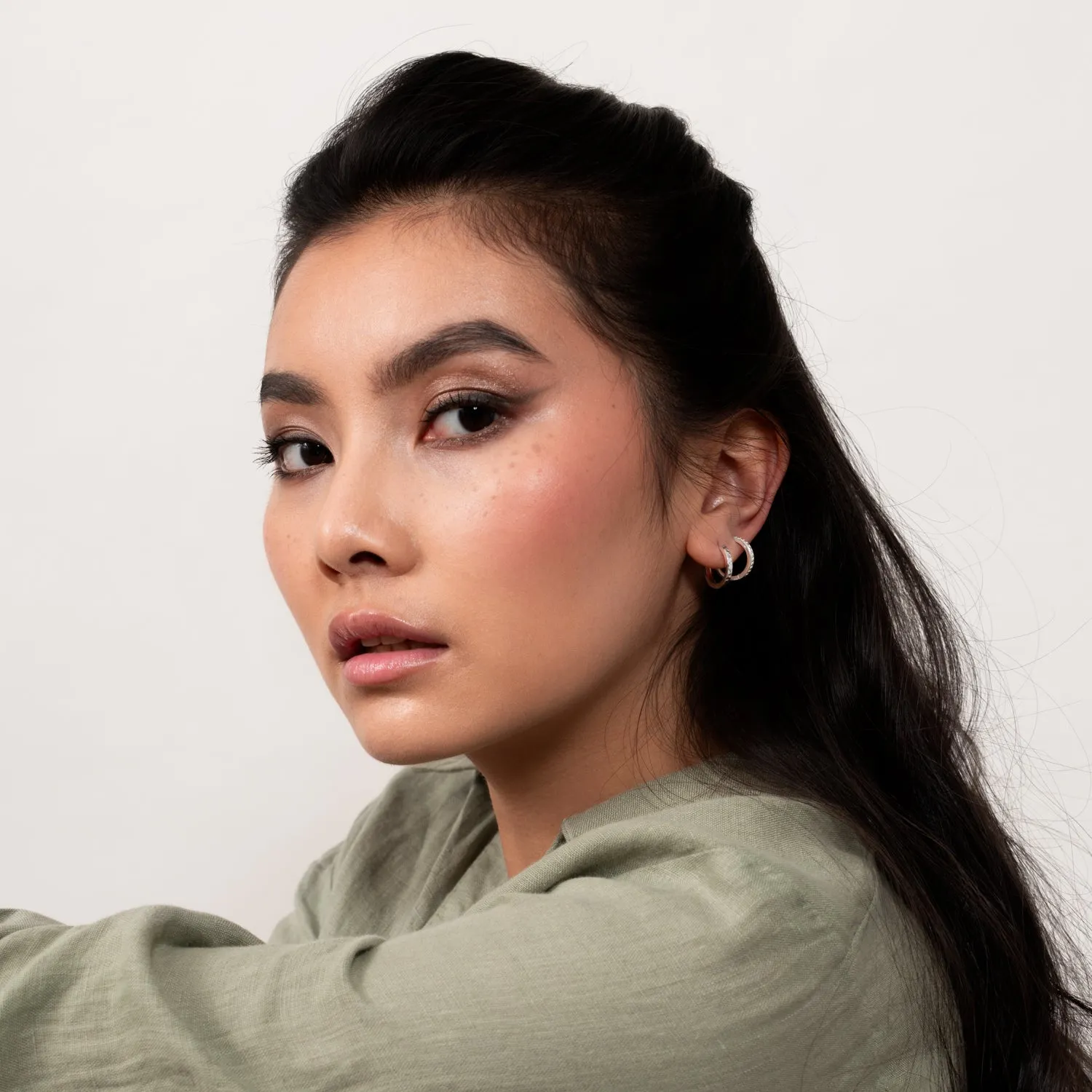 Medium Dotty Flat Edge Hoop sold by Dower & Hall product image thumbnail 3