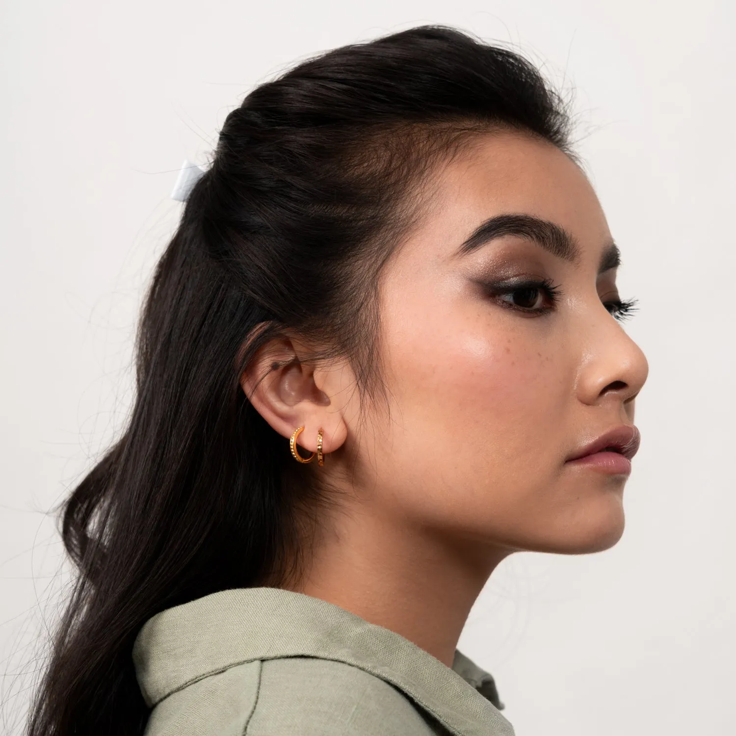 Medium Dotty Flat Edge Hoop sold by Dower & Hall product image thumbnail 5