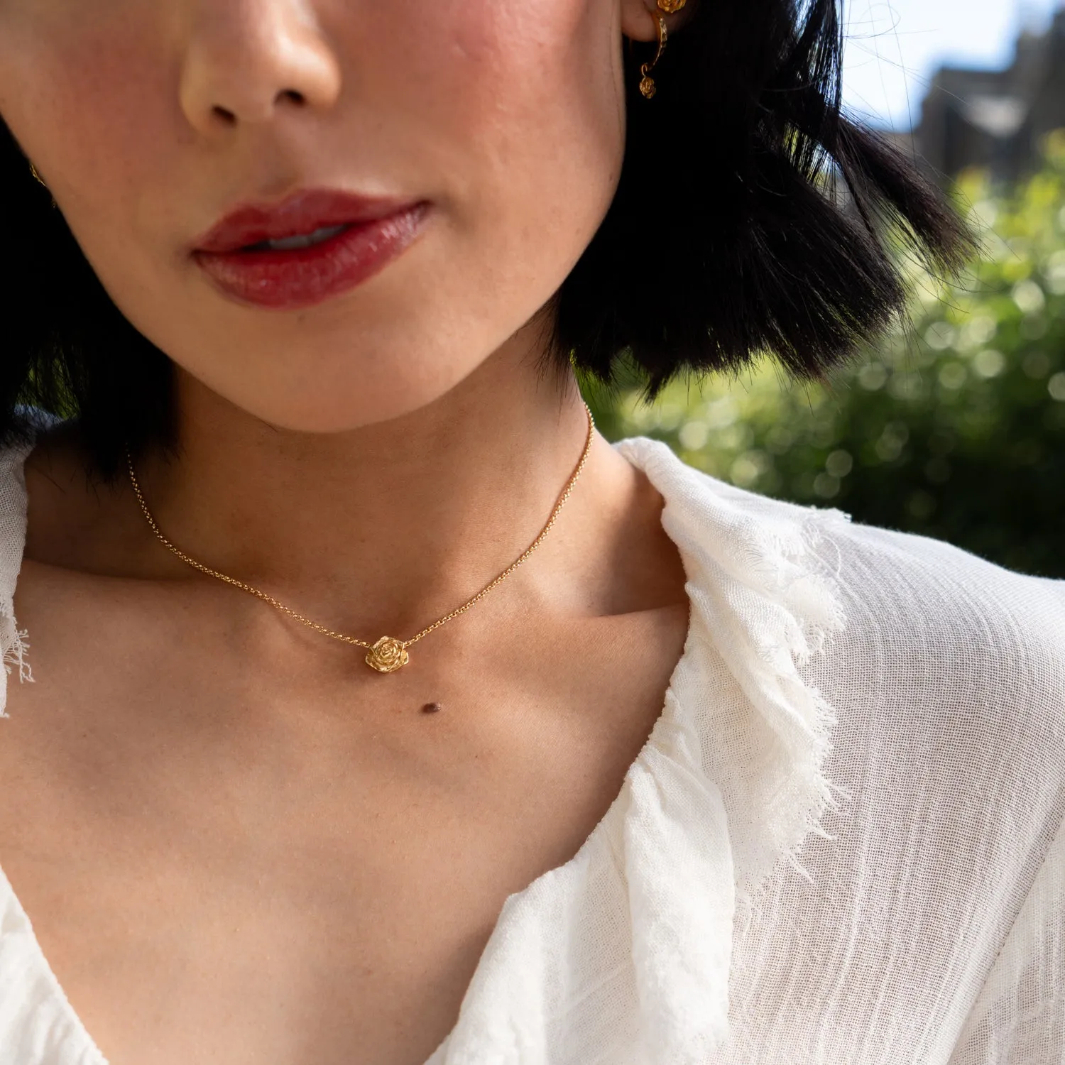 Wild Rose Single Bloom Pendant sold by Dower & Hall product image thumbnail 4