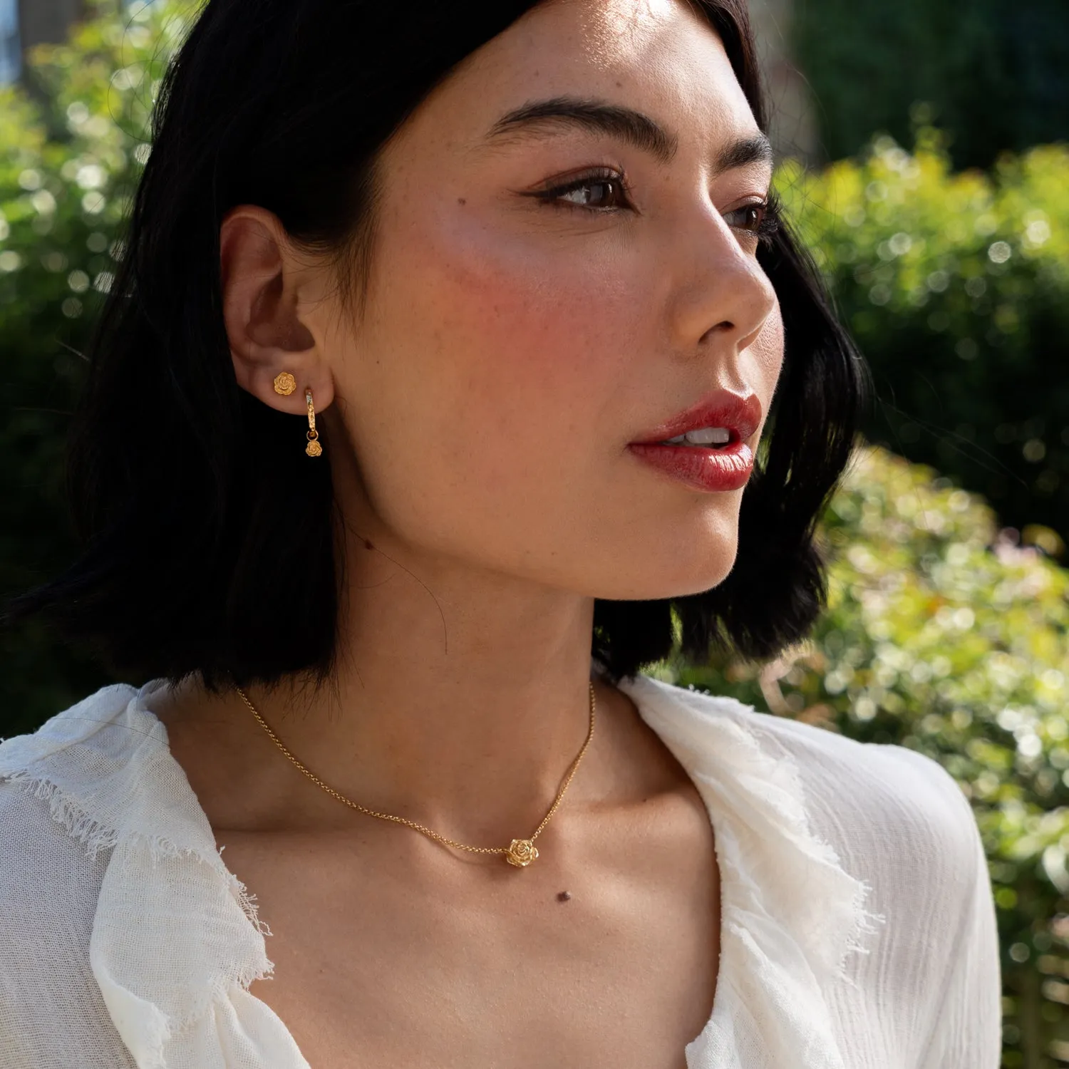 Wild Rose Single Bloom Pendant sold by Dower & Hall product image thumbnail 3