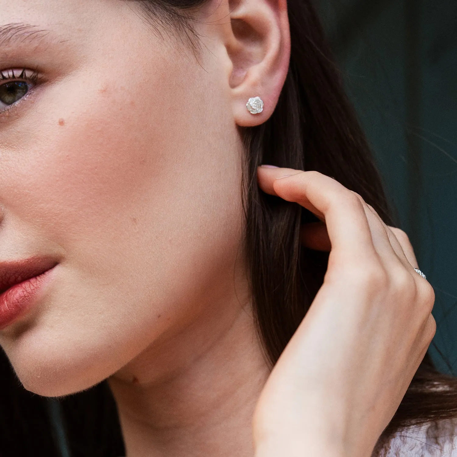 Medium Wild Rose Studs sold by Dower & Hall product image thumbnail 3