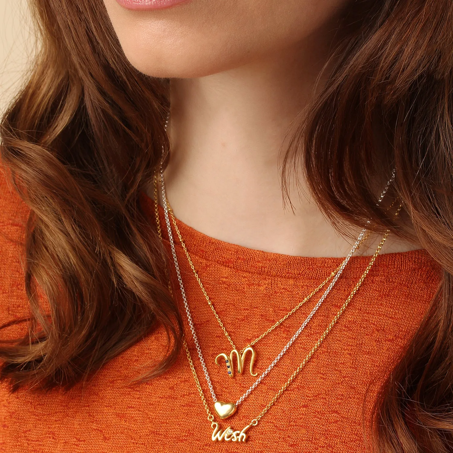 'Wish' White Sapphire Luscious Letters Pendant sold by Dower & Hall product image thumbnail 2