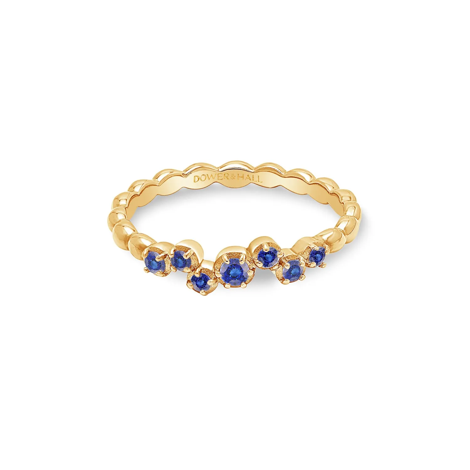 14k Stargazer Narrative Ring with Blue Sapphire sold by Dower & Hall product image thumbnail 4
