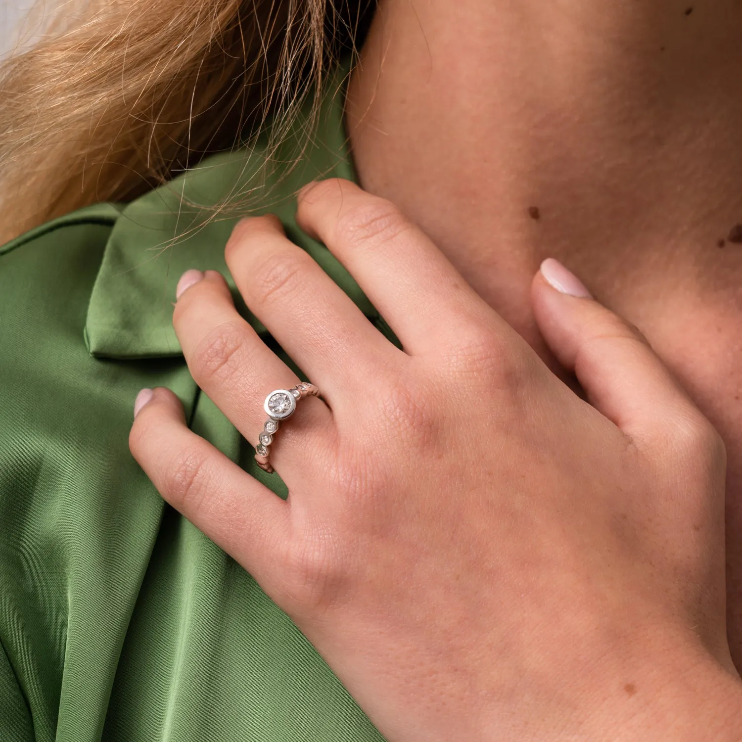 Dotty Solitaire Diamond Engagement Ring - 0.40ct sold by Dower & Hall product image thumbnail 3