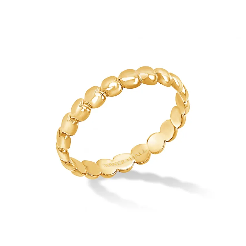 14k Gold Entwined Hearts Narrative Band sold by Dower & Hall