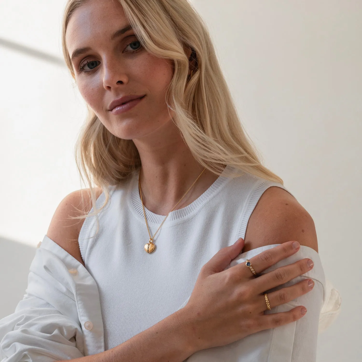 14k Gold Entwined Hearts Narrative Band sold by Dower & Hall product image thumbnail 4