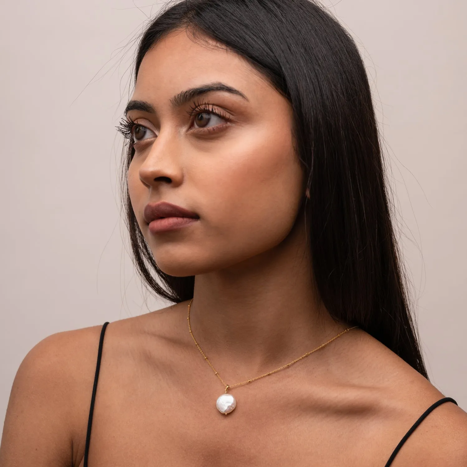 White Biwa Pearl Pendant sold by Dower & Hall product image thumbnail 3