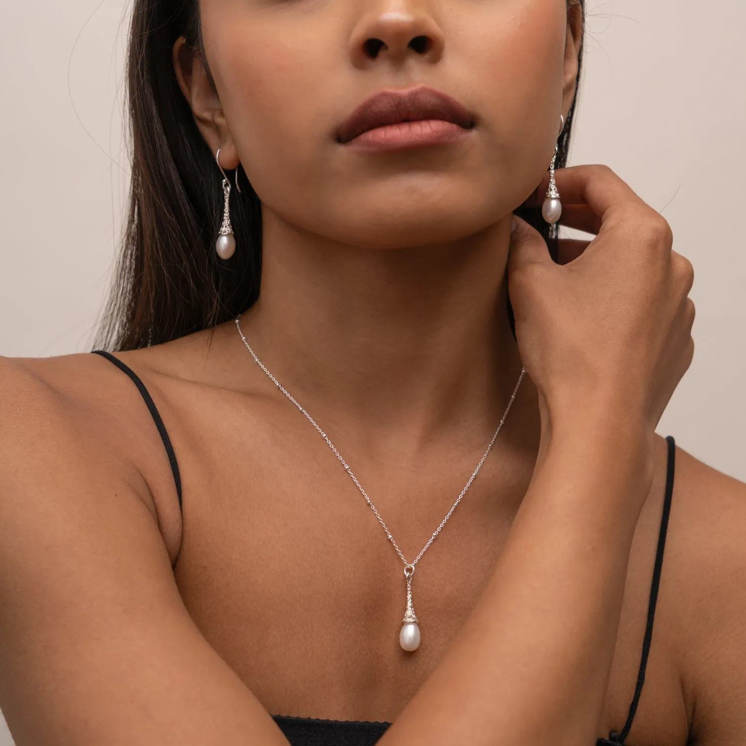 Spiral Pearl Pendant sold by Dower & Hall product image thumbnail 2