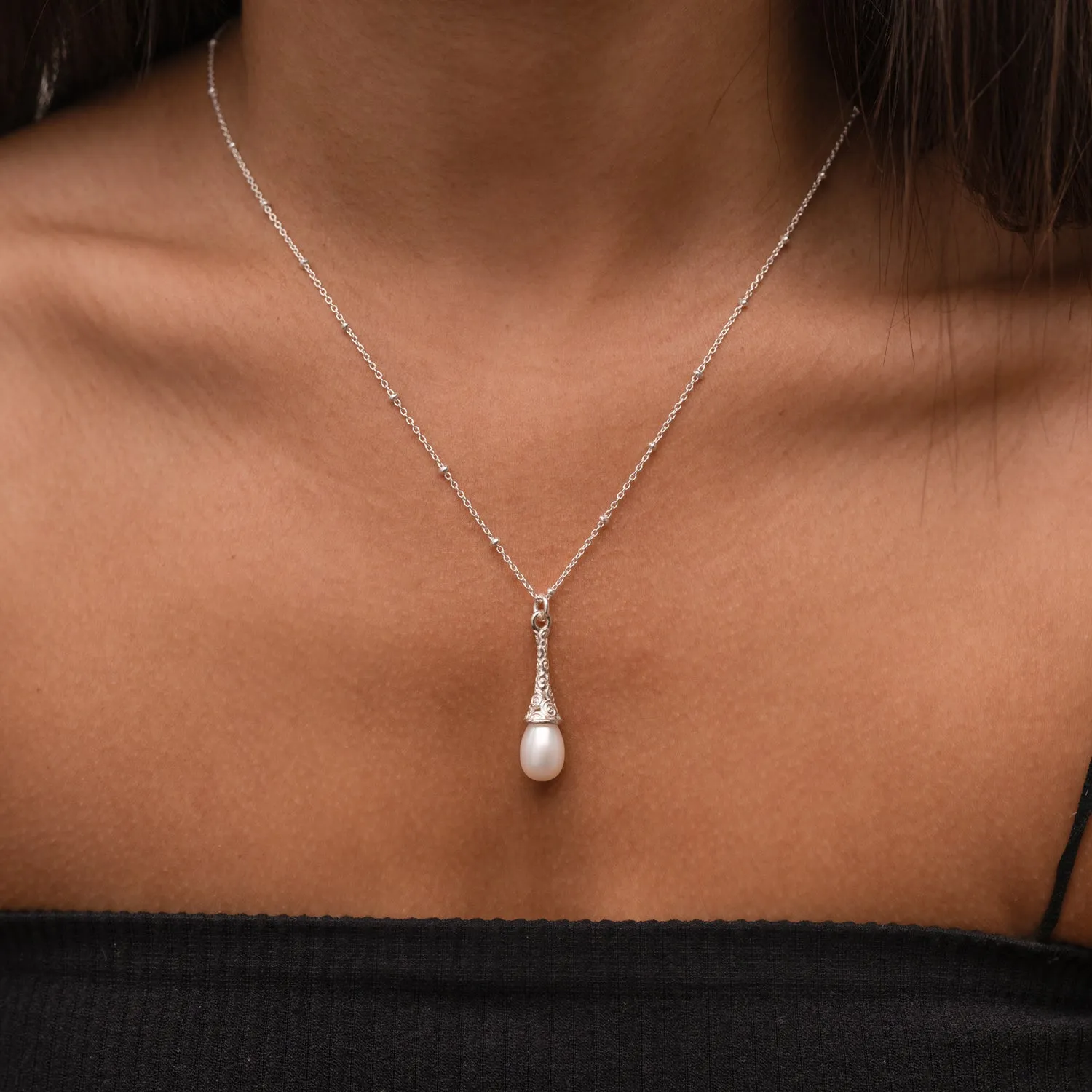 Spiral Pearl Pendant sold by Dower & Hall product image thumbnail 3