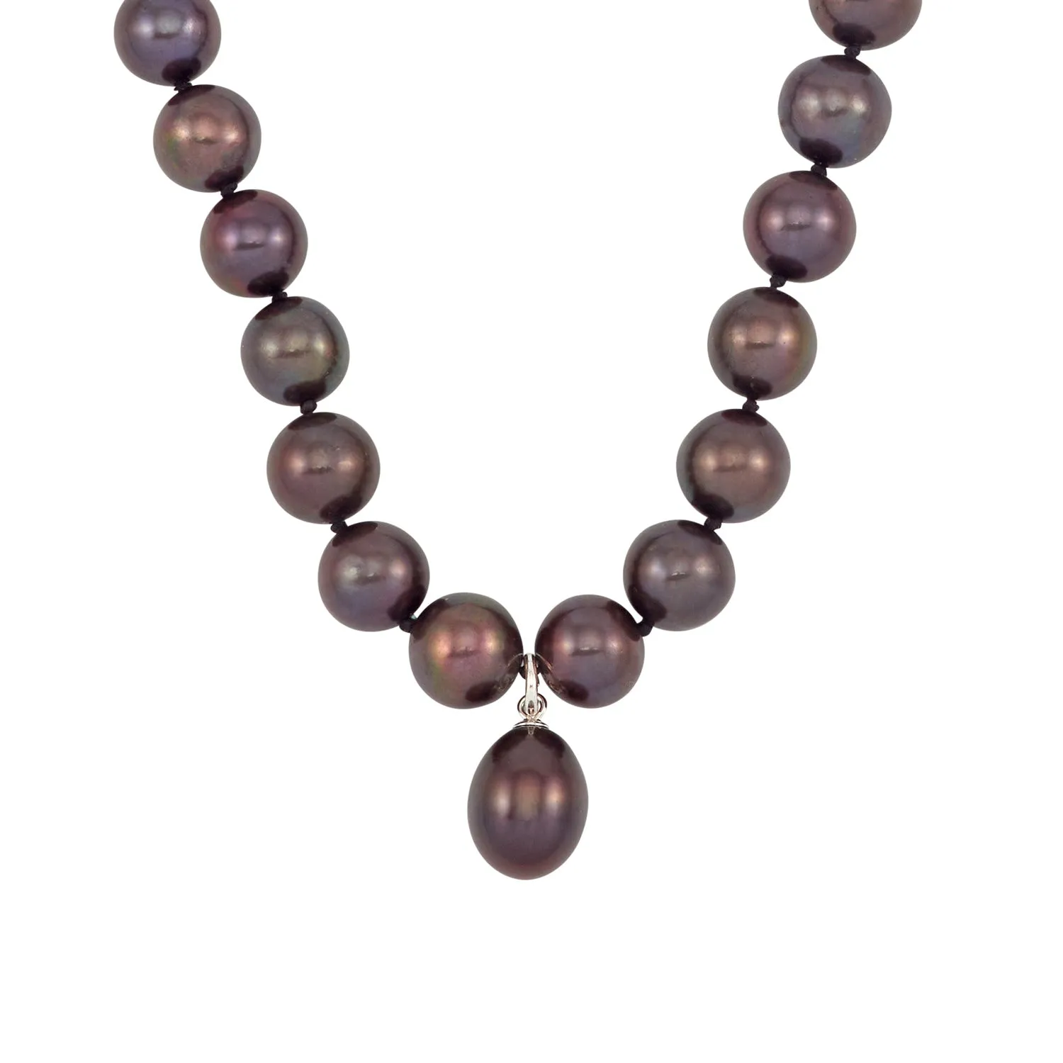 Large Peacock Pearl Drop Necklace sold by Dower & Hall