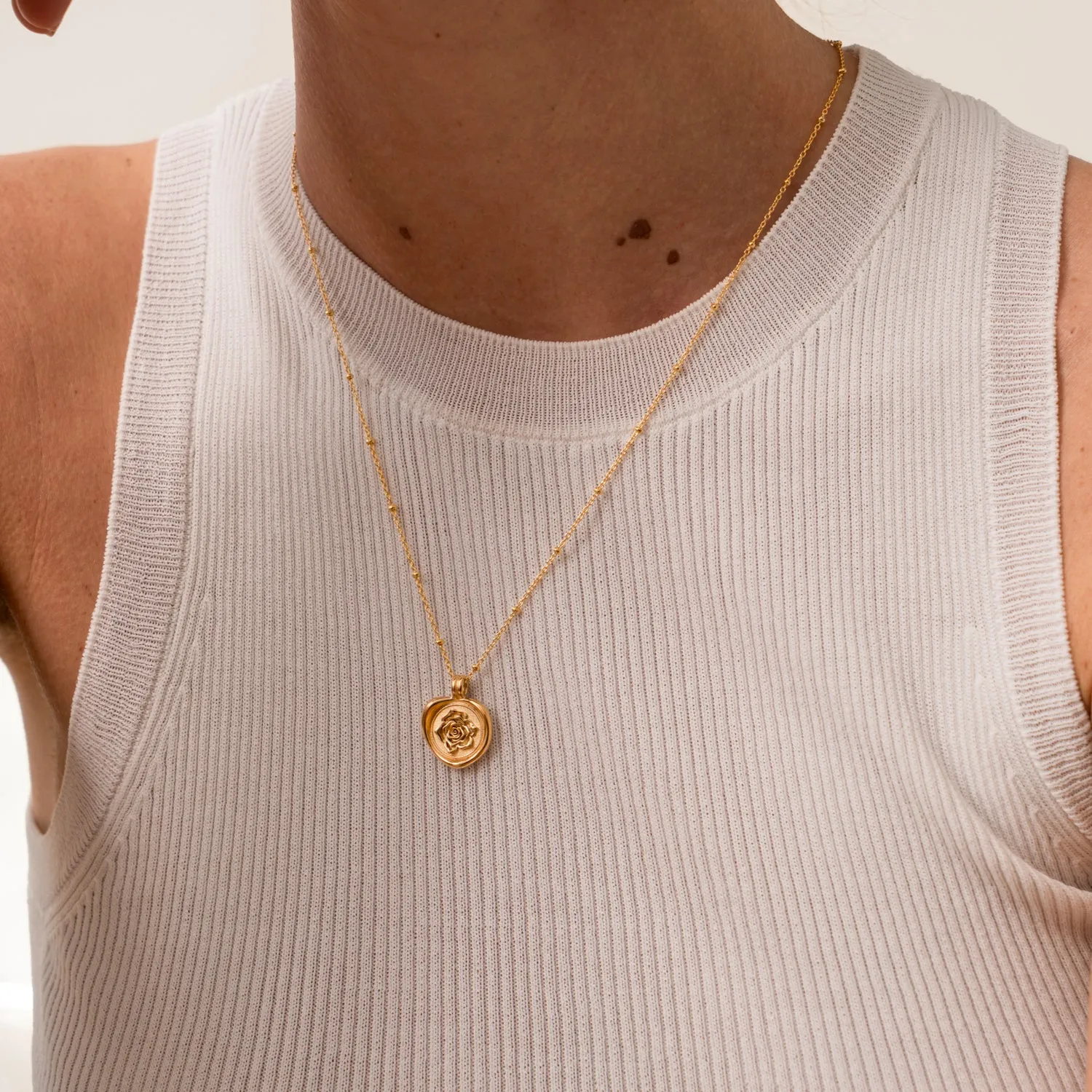 Wild Rose Talisman Necklace sold by Dower & Hall product image thumbnail 3