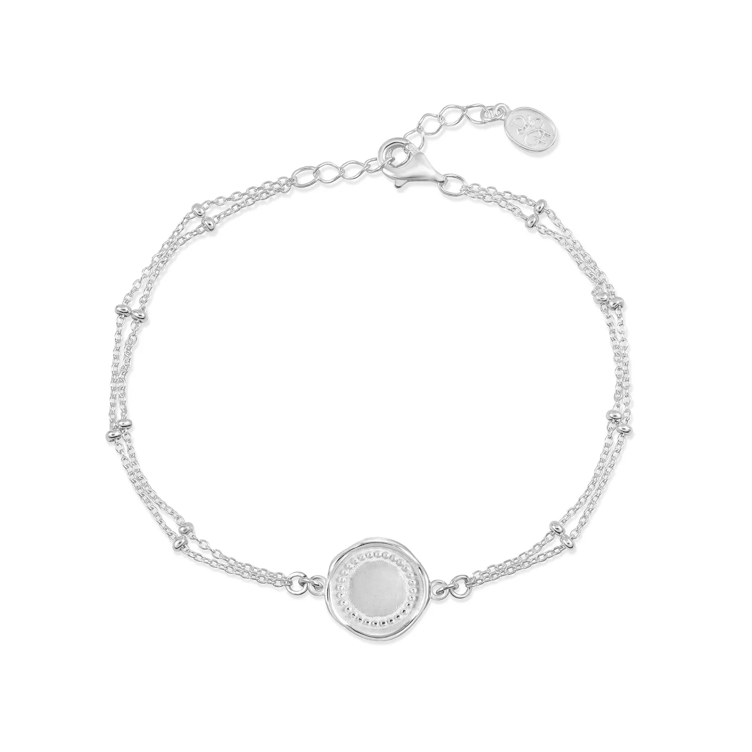 Engravable Disc Talisman Bracelet sold by Dower & Hall