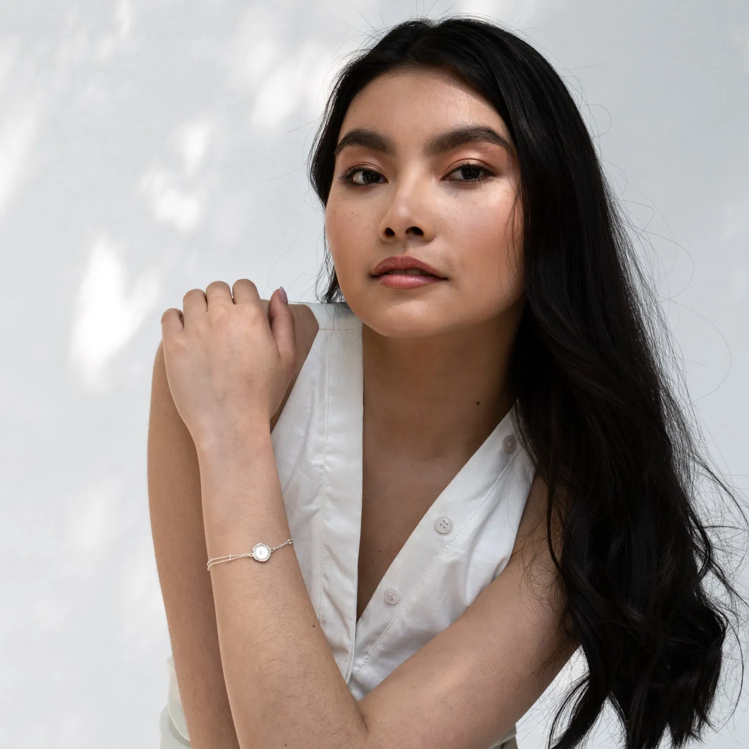 Engravable Disc Talisman Bracelet sold by Dower & Hall product image thumbnail 2