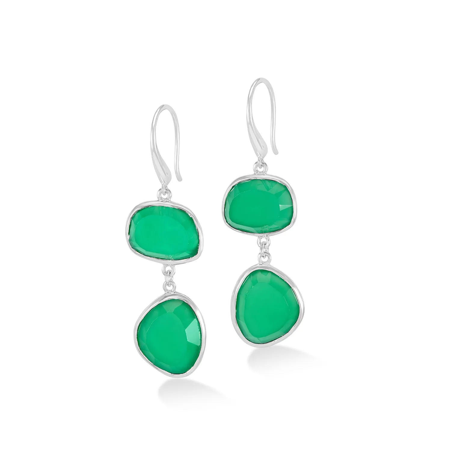 Green Onyx Pebble Drop Earrings sold by Dower & Hall product image thumbnail 4
