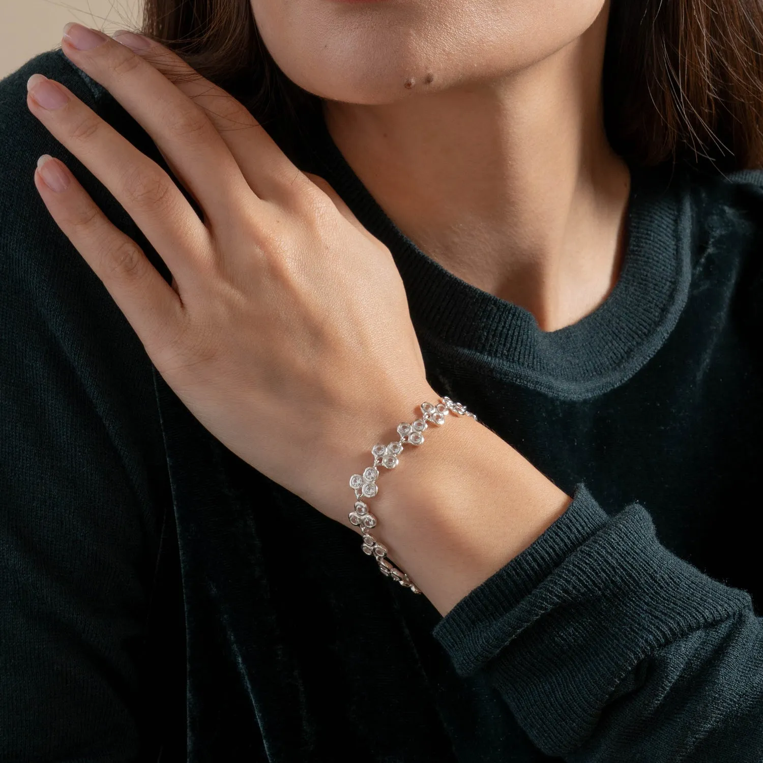 'Ice' Trio Array Line Bracelet sold by Dower & Hall product image thumbnail 2