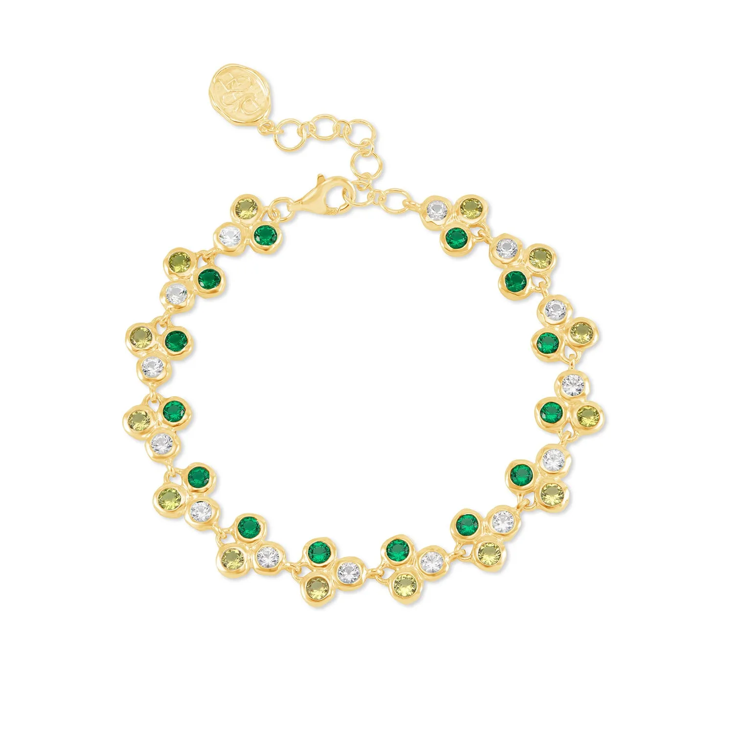 Greens Trio Array Line Bracelet sold by Dower & Hall product image thumbnail 4