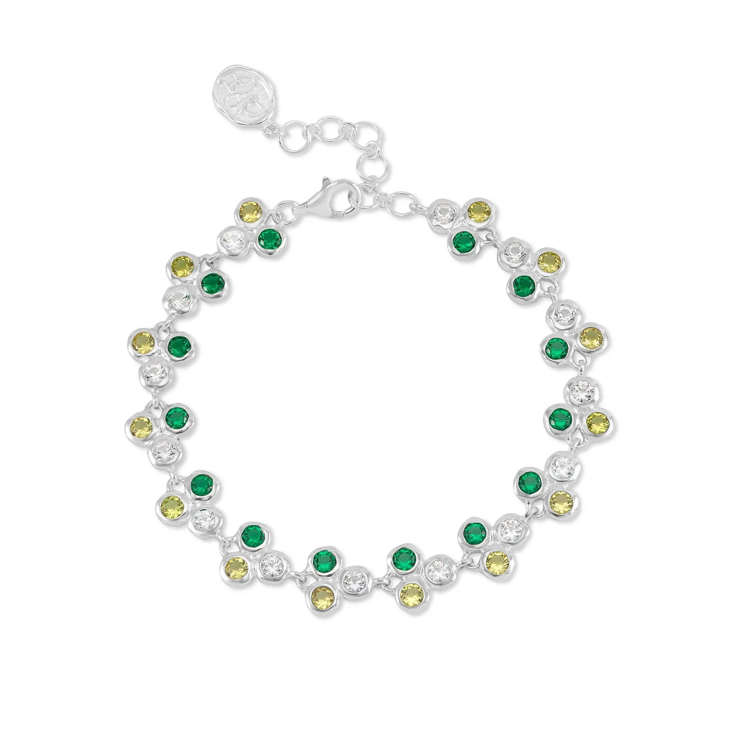 Greens Trio Array Line Bracelet sold by Dower & Hall