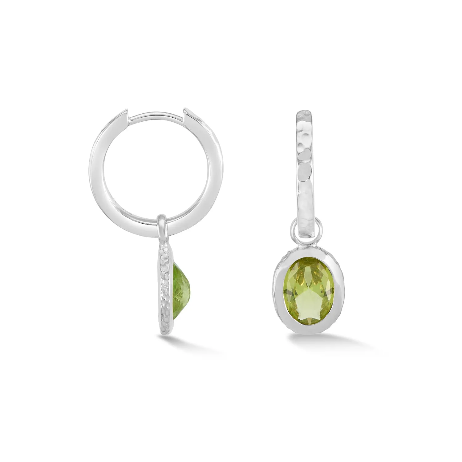 Oval Peridot Array Hoops sold by Dower & Hall
