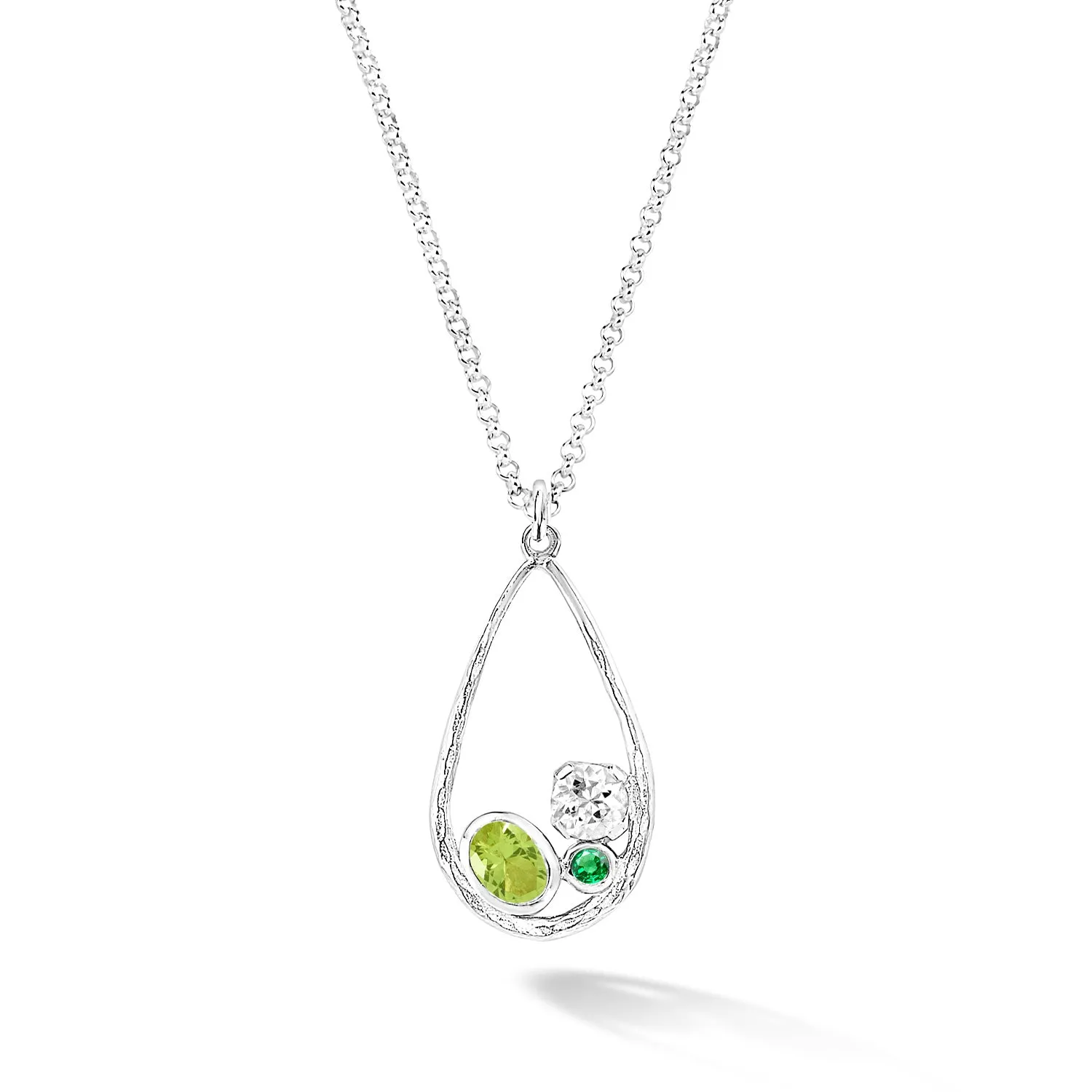 Green Teardrop Orissa Pendant sold by Dower & Hall