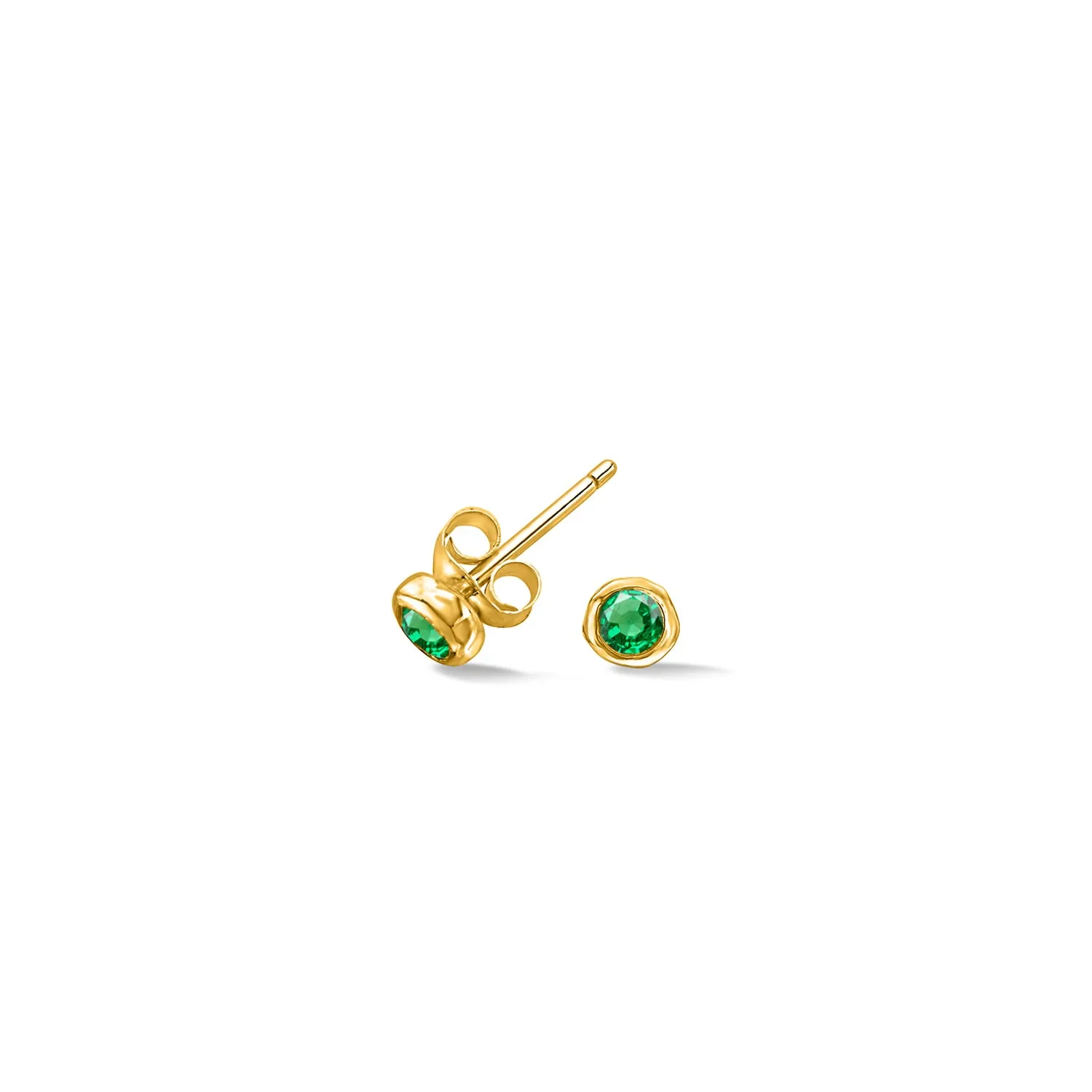 3mm Green Garnet Dewdrop Studs sold by Dower & Hall product image thumbnail 4