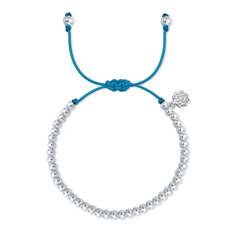 Blue Misanga Cord Bracelet sold by Dower & Hall