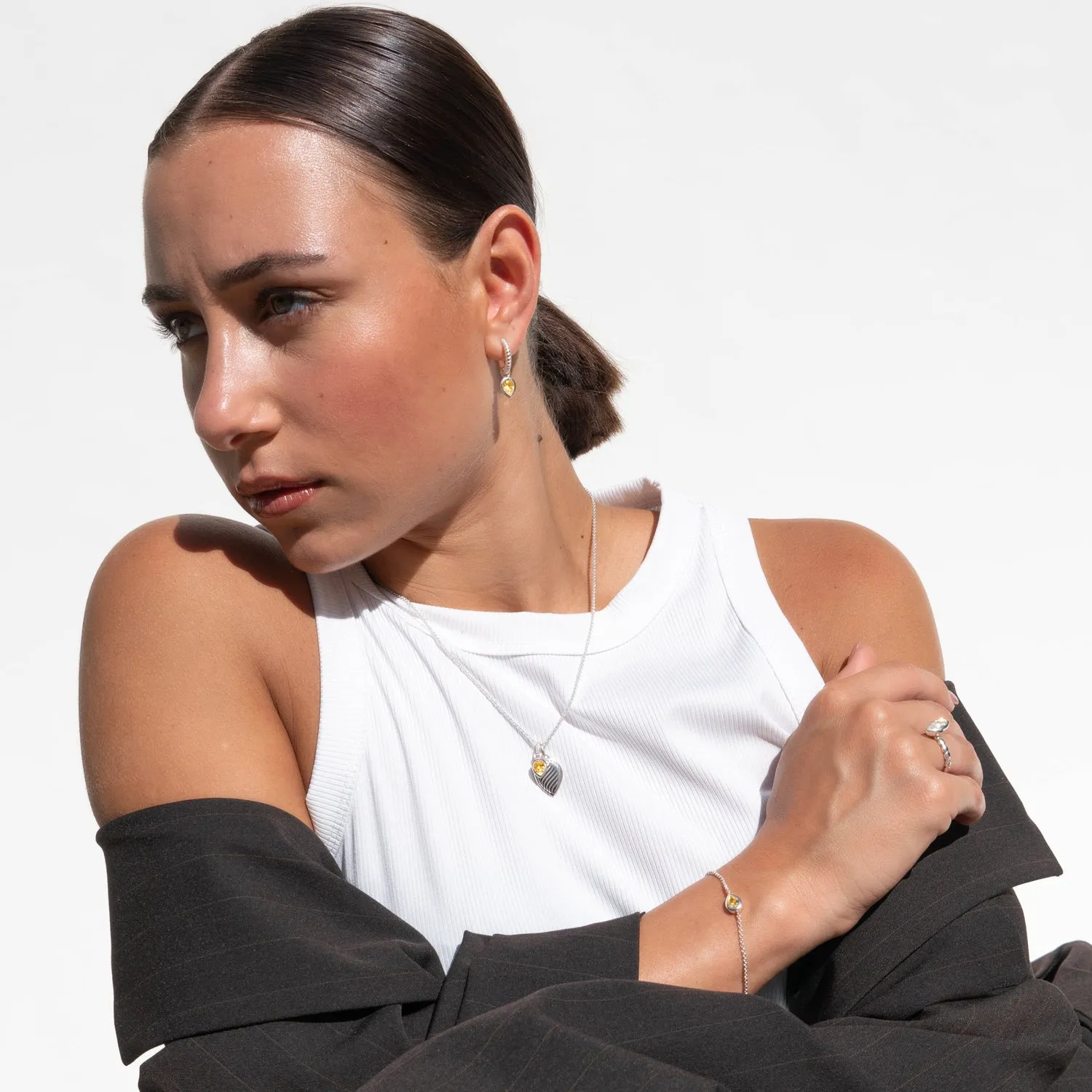 Citrine Pear Chain Bracelet sold by Dower & Hall product image thumbnail 2